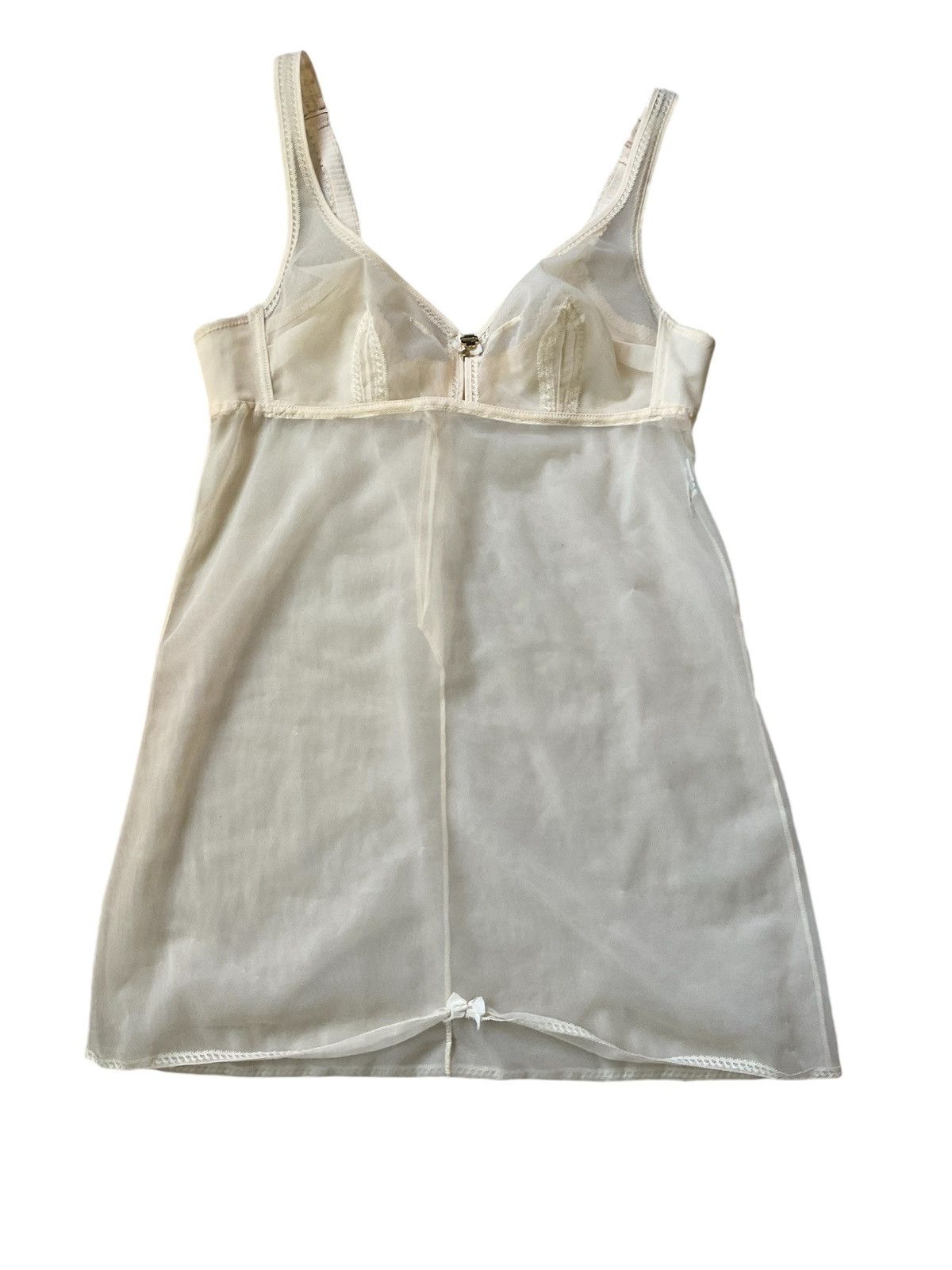 Vintage French silk mesh slip Size XS / US 0-2 / IT 36-38 - 2 Thumbnail