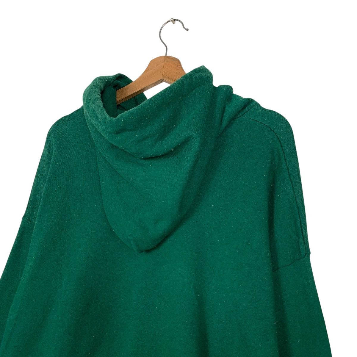 Vintage 90’s HANES Made in Usa Green Plain Hoodies #3556-C162 Size US XL / EU 56 / 4 - 15 Thumbnail