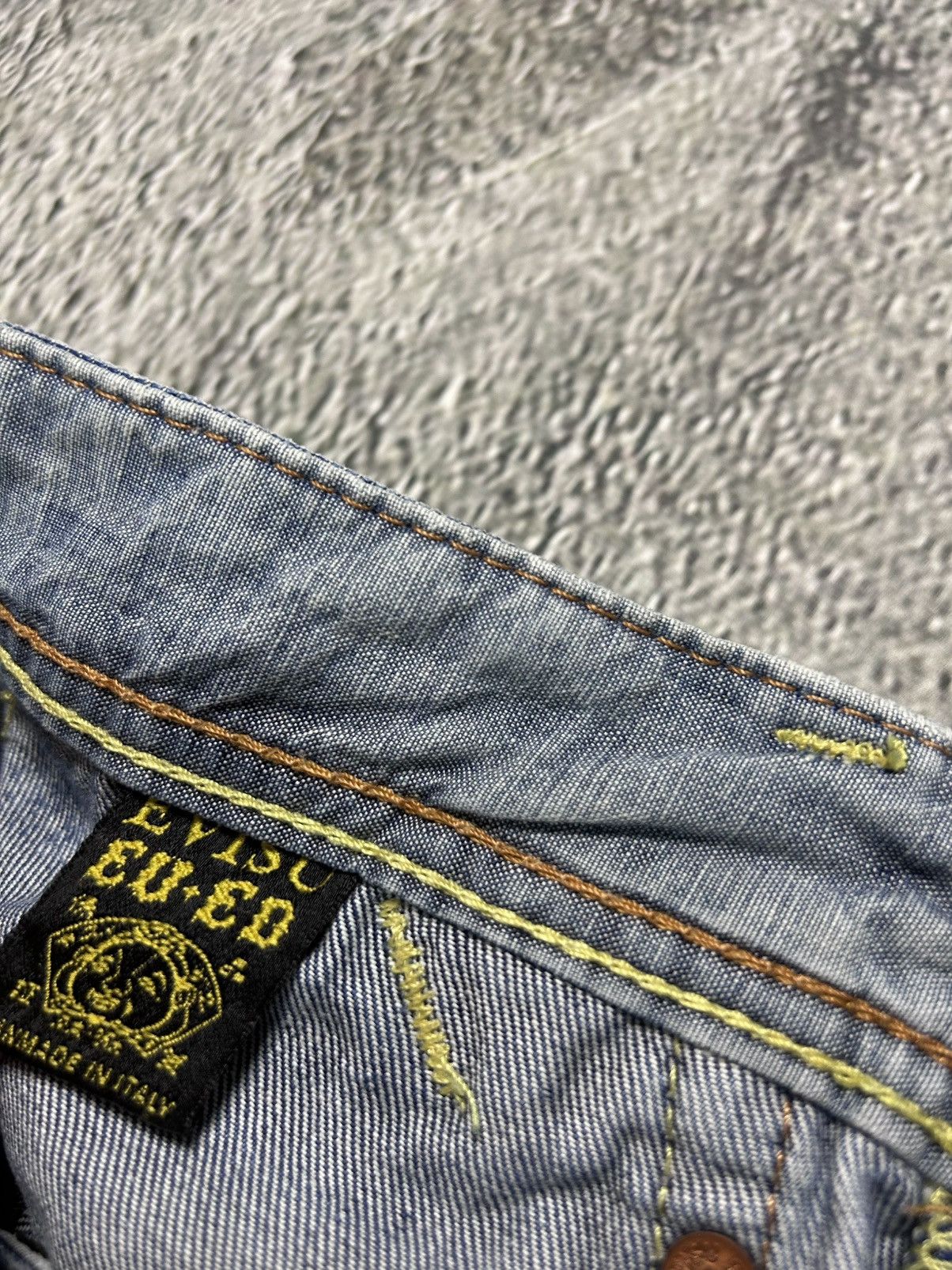 Evisu Evisu EU ED jeans vintage denim pants cargo navy blue Y2K Size US 29 - 11 Thumbnail