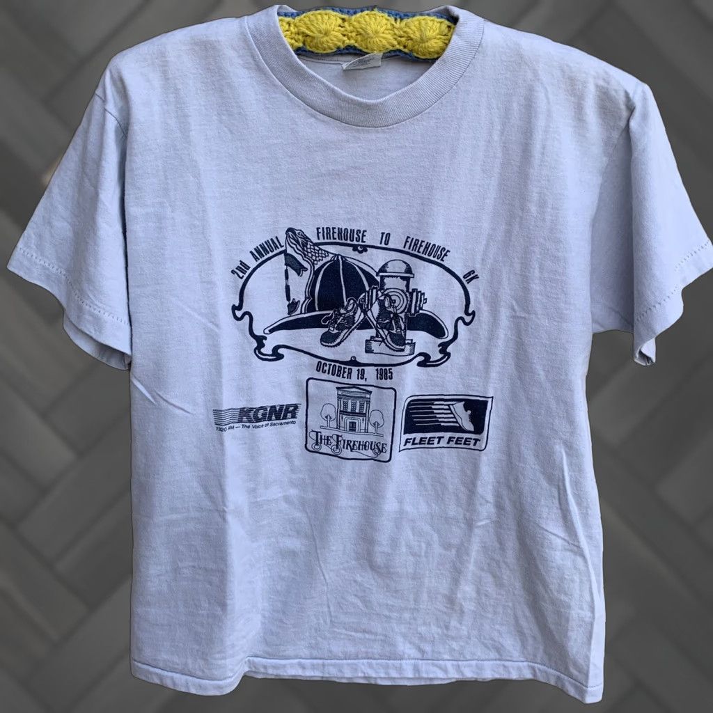 Vintage VINTAGE Firehouse To Firehouse 6K T-Shirt 1985 KGNR The Firehouse Feet Fleet L Gray Unisex 80s Firehouse Firehouse 6K Size US L / EU 52-54 / 3 - 1 Thumbnail