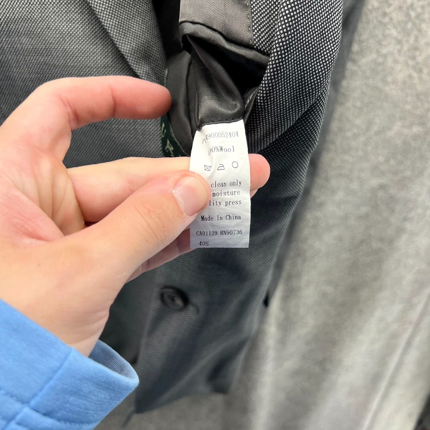 Ralph Lauren Lauren Ralph Lauren Blazer Sport Coat Jacket Mens 40S Gray Wool Short Short Coat Two-Button Two-Button Jacket Mens Vintage N/A Size US 40 / EU 56 - 3 Thumbnail