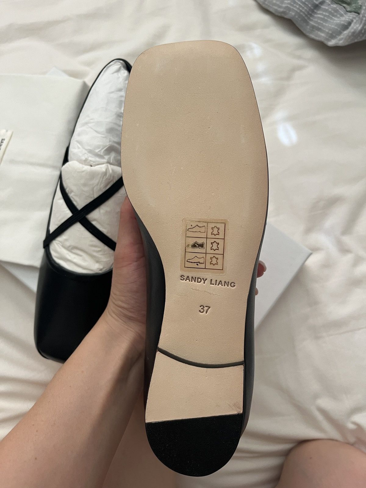 Sandy Liang Criss Cross Ballet Flats Size US 7 / IT 37 - 2 Thumbnail