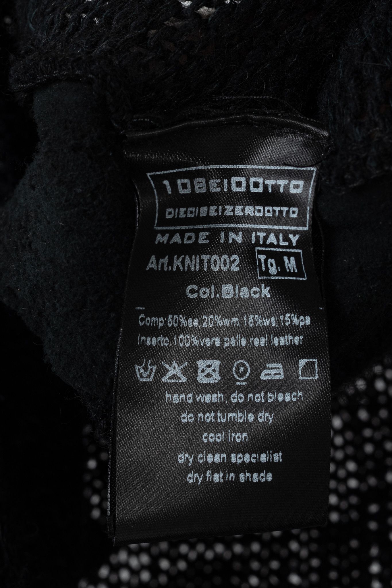 10sei0otto 10sei0otto Black Knit Leather-Trim Cardigan Size US M / EU 48-50 / 2 - 8 Thumbnail