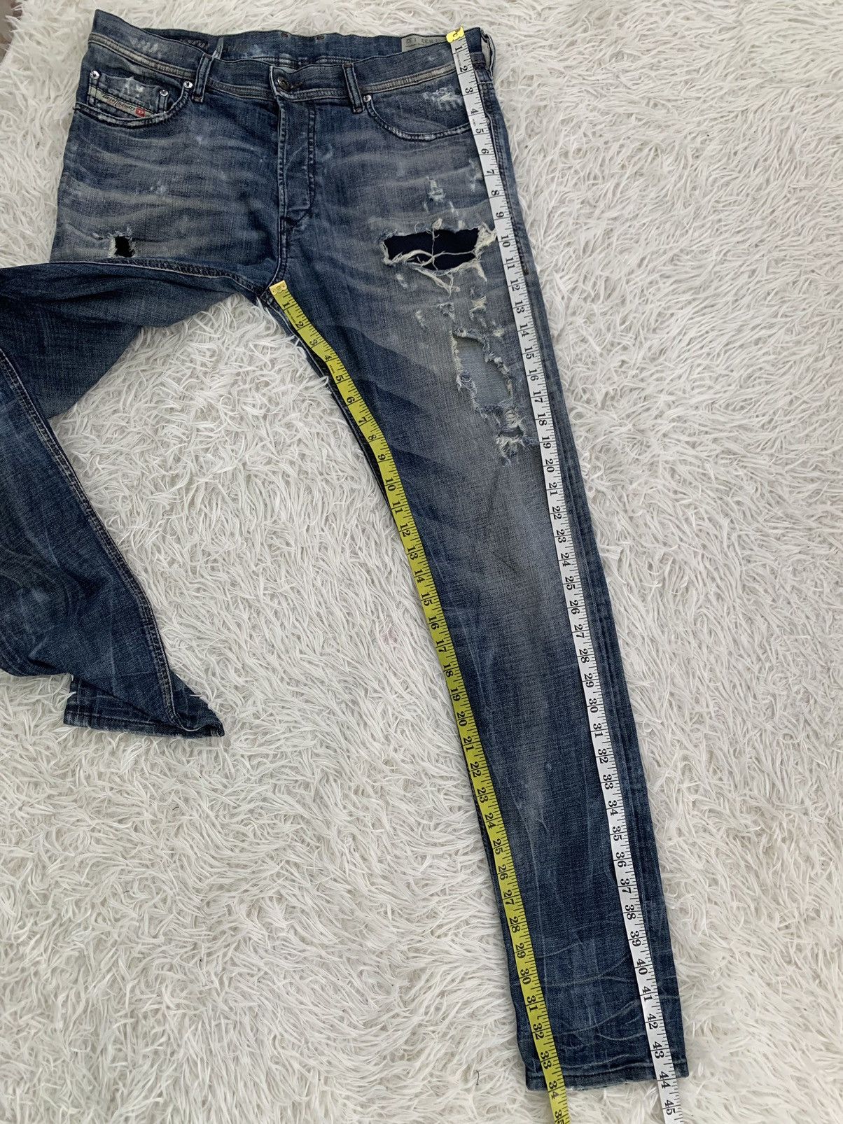Diesel Distress Diesel Tepphar Slim Carrot Denim Pant Size US 35 - 18 Thumbnail
