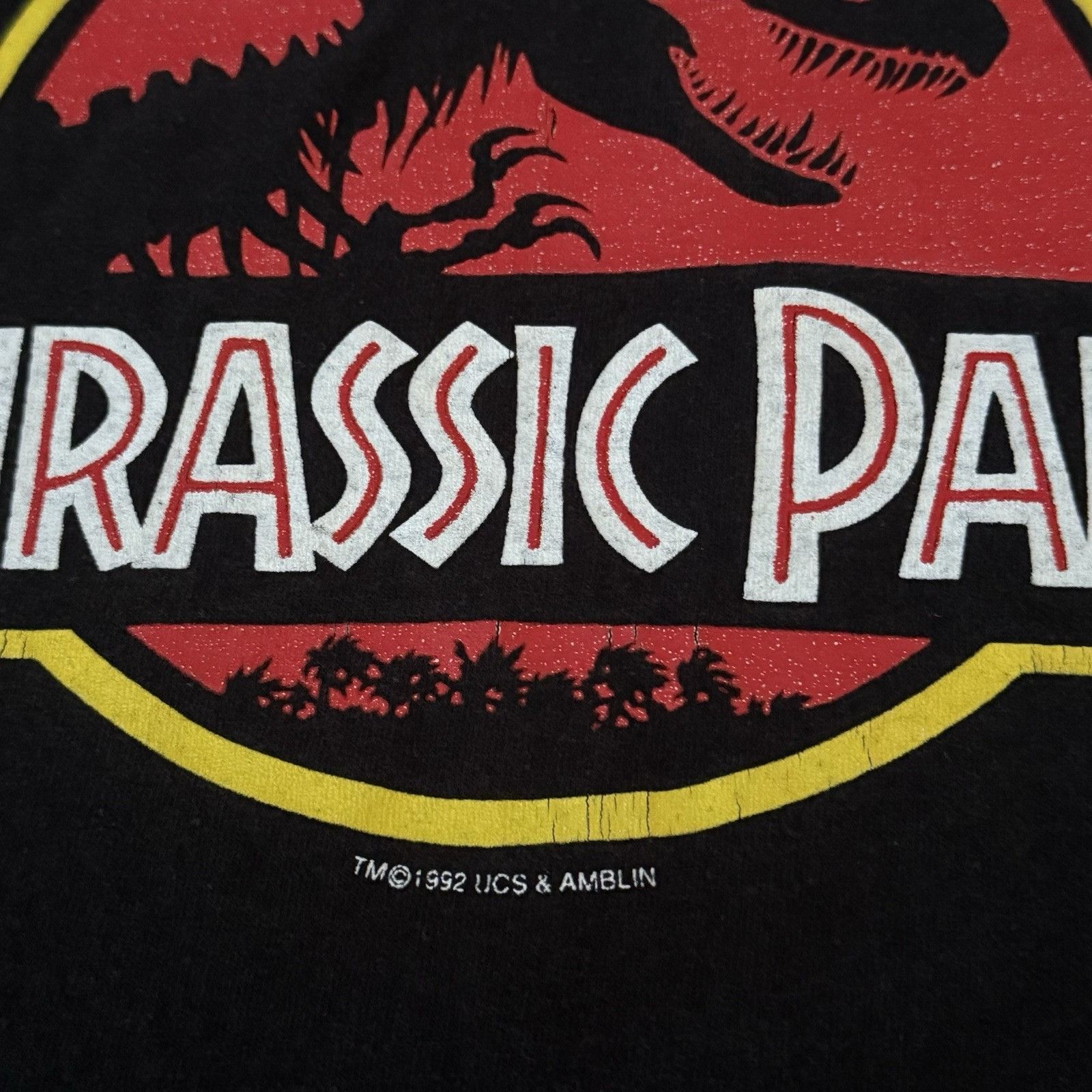 Vintage VTG 1992 JURASSIC PARK MOVIE PROMO T-SHIRT TEE BLACK SZ S SM Size US S / EU 44-46 / 1 - 4 Thumbnail