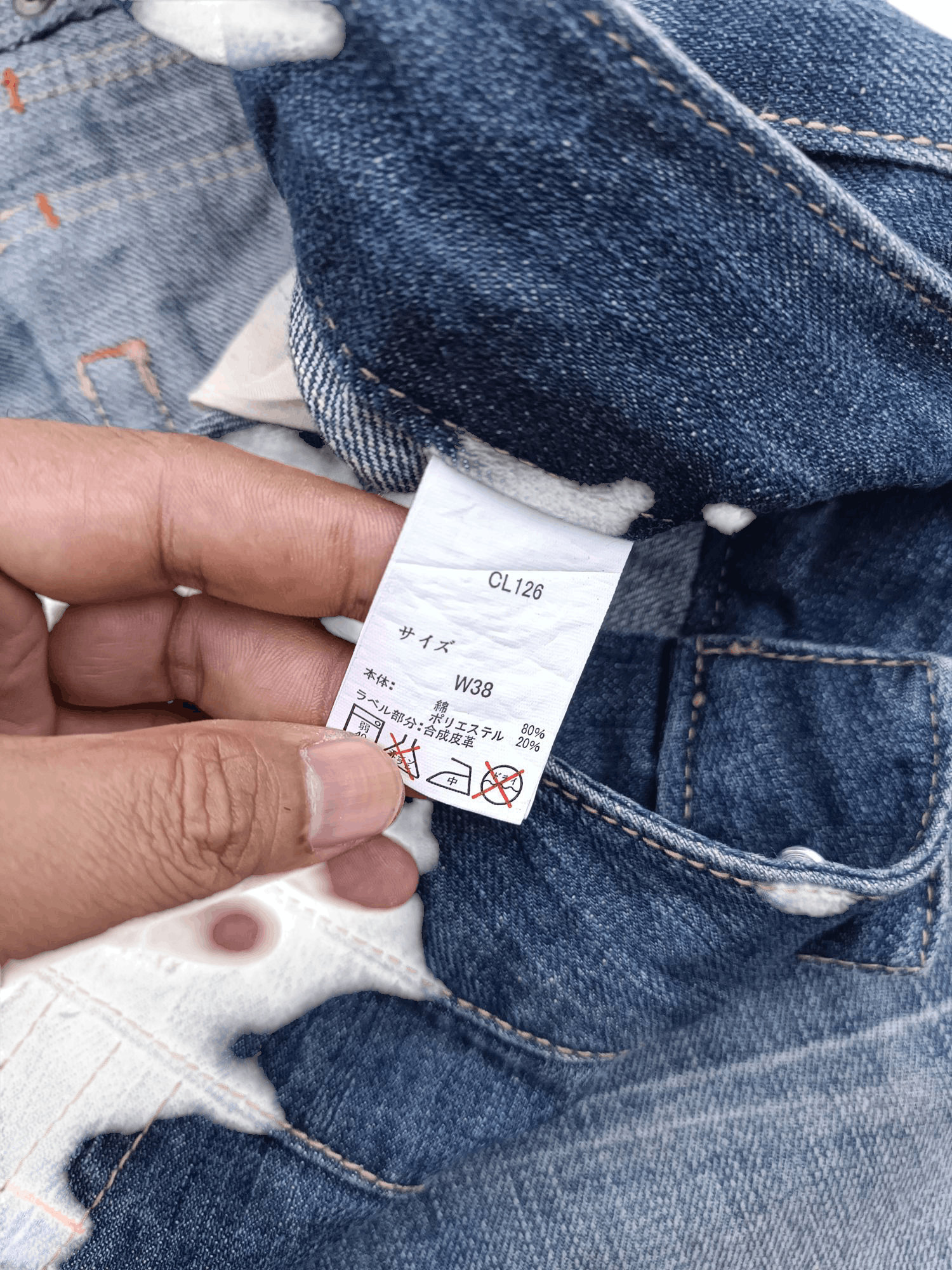 Japanese Brand RARE JAPANESE BRAND FADED CLAWMARK STUD DENIM E261 Size US 36 / EU 52 - 15 Thumbnail