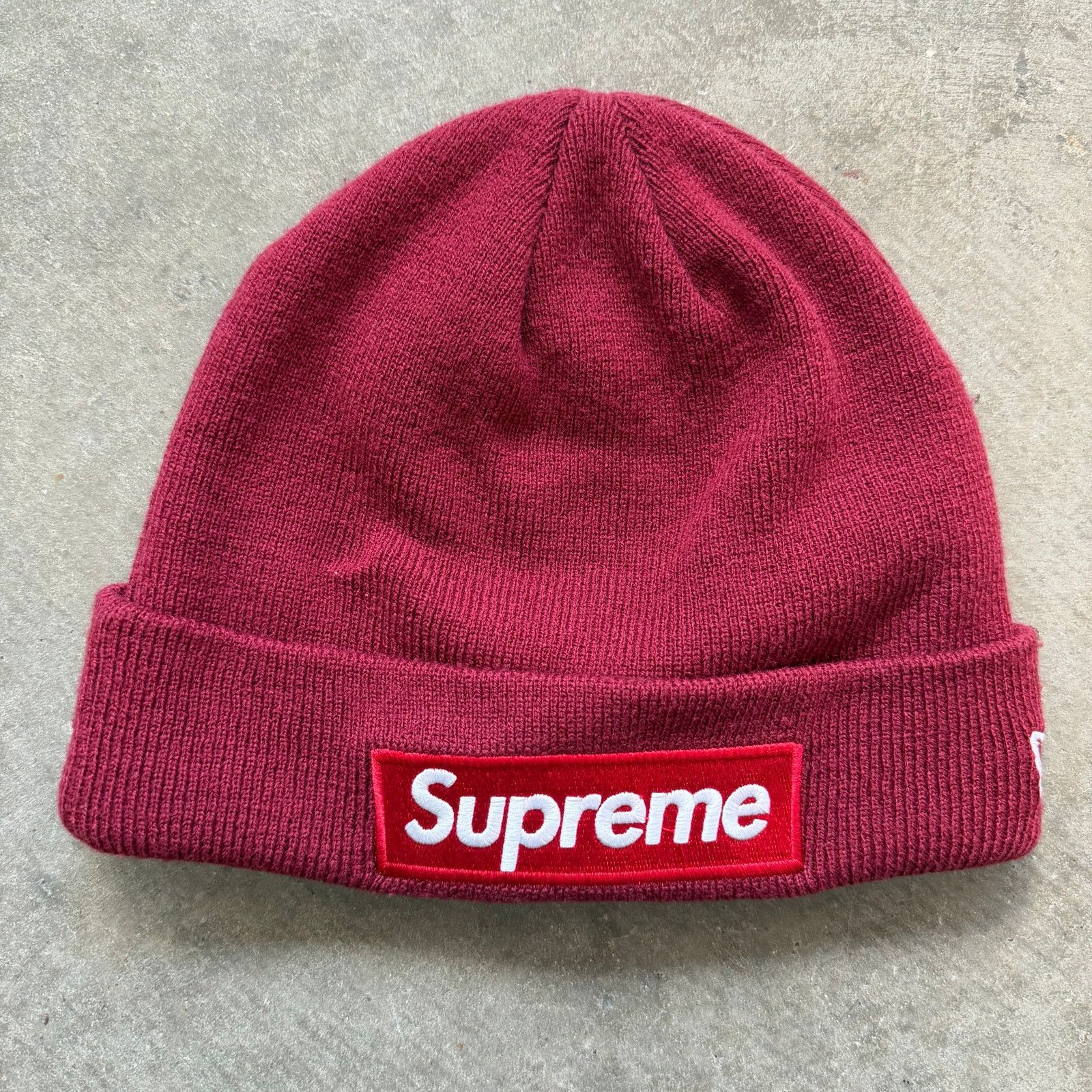 New Era × Supreme Supreme New Era Red Purple Box Logo Beanie | Grailed