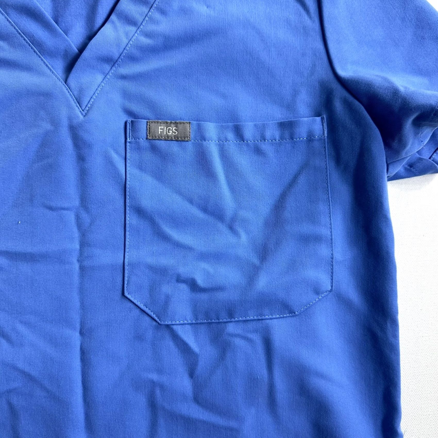 Vintage FIGS Catarina Scrub Top Solid Blue with Single Pocket Womens 2XS Uniform Blue Women XS? Size XXS / US 00 / IT 34 - 4 Thumbnail