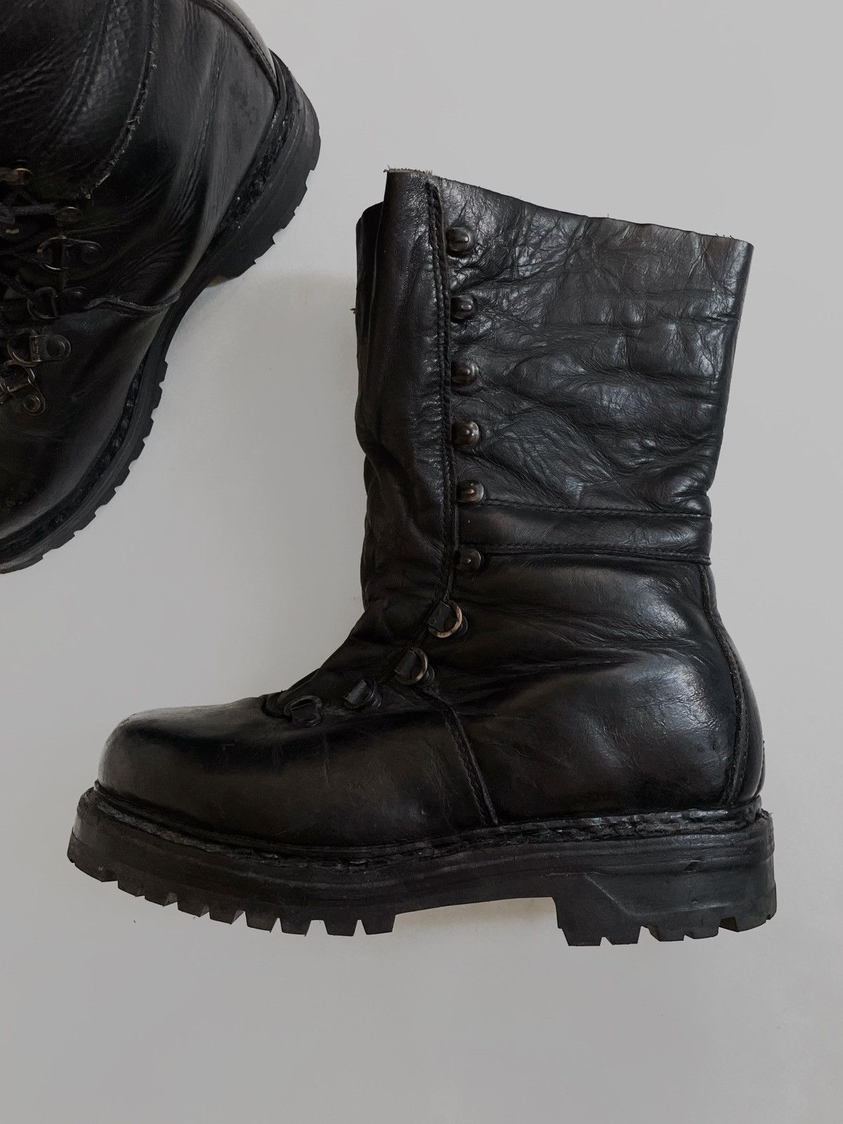 Other Heereseicentum Austrian hard leather boots 90s Size US 6.5 / EU 39-40 - 2 Thumbnail