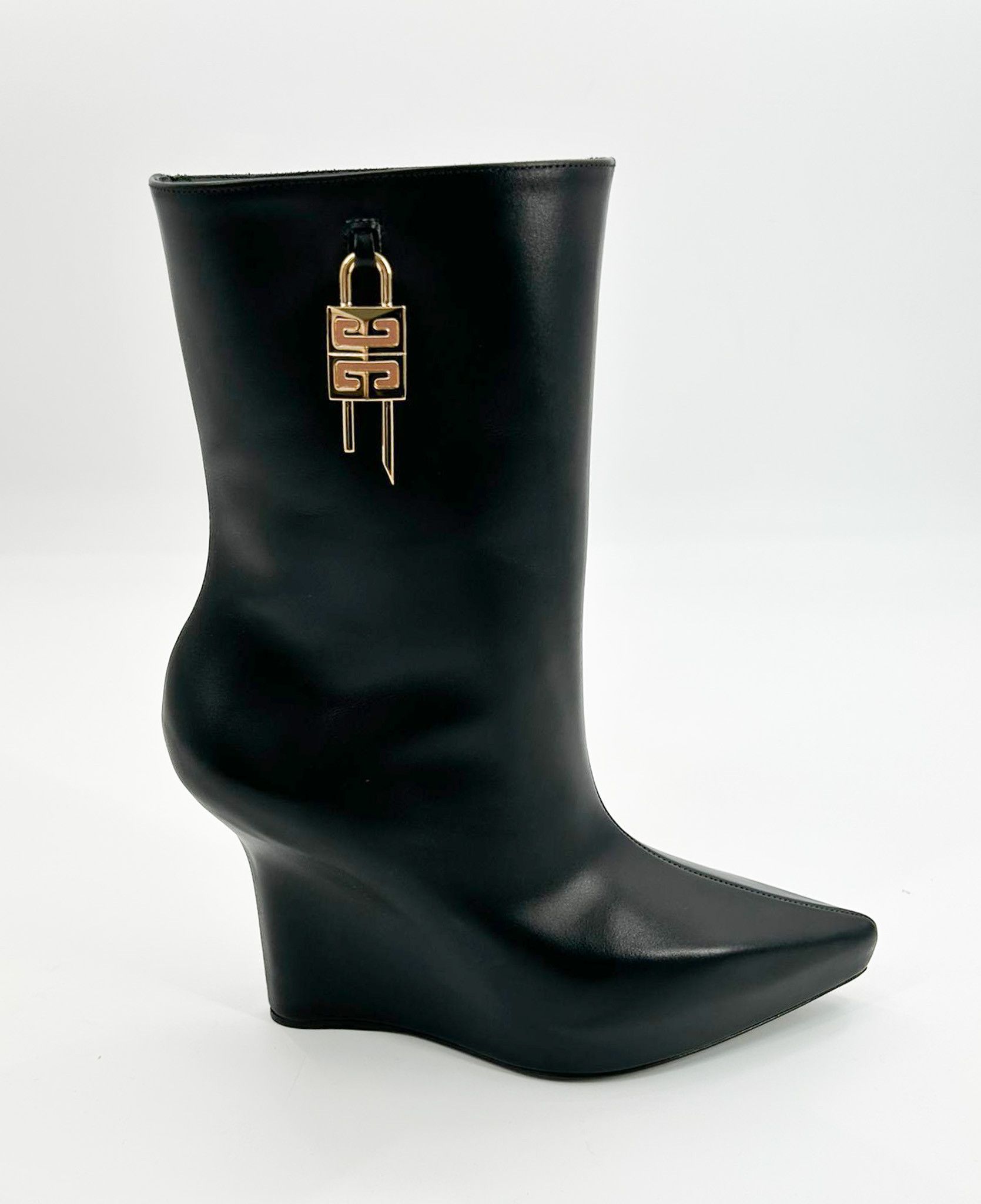 Givenchy Givenchy Black G-Lock 80mm Wedge Low Boots Size US 8.5 / IT 38.5 - 2 Thumbnail