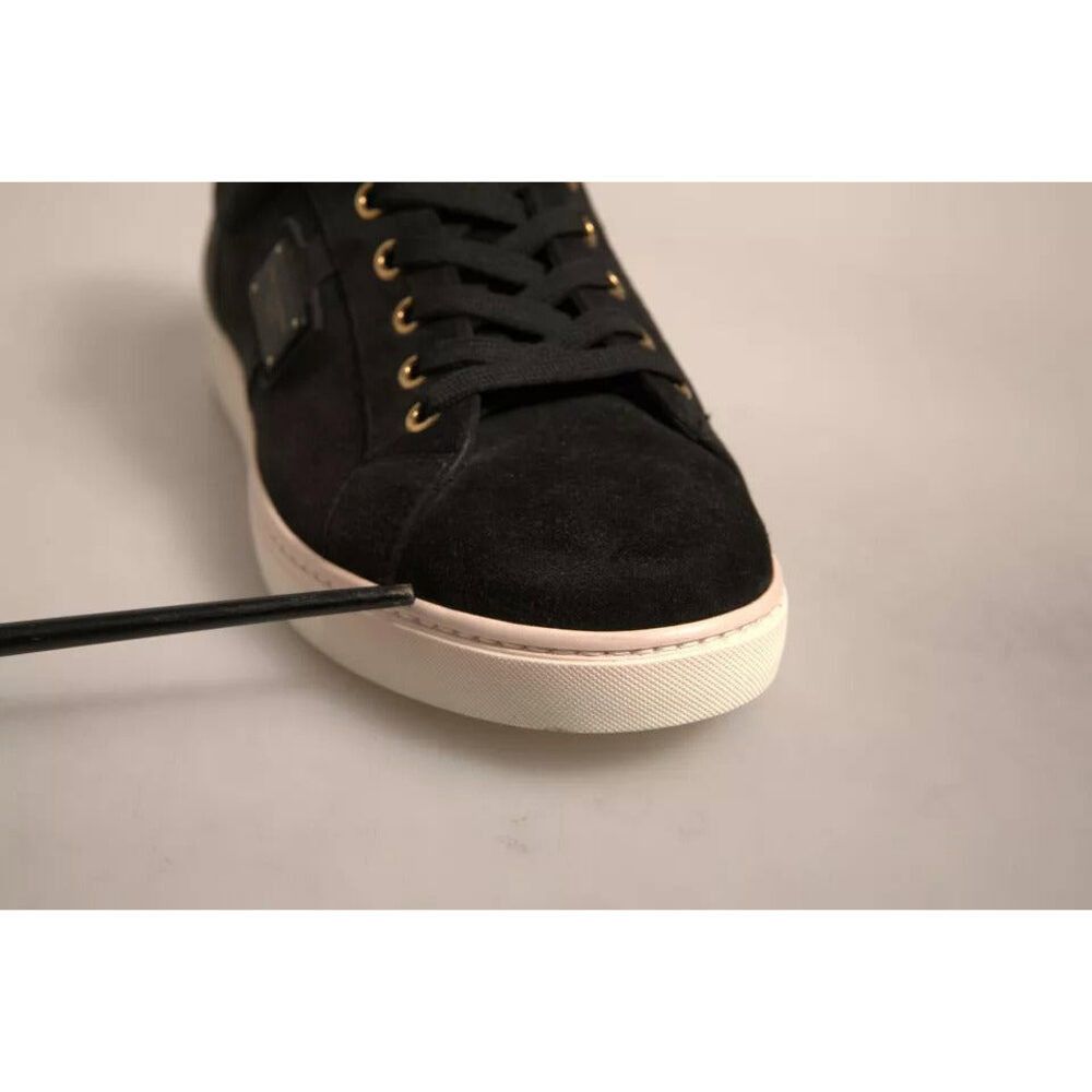 Dolce & Gabbana Dolce & Gabbana Black Logo Suede Leather Men Sneakers Shoes Size US 6 / EU 39 - 8 Thumbnail
