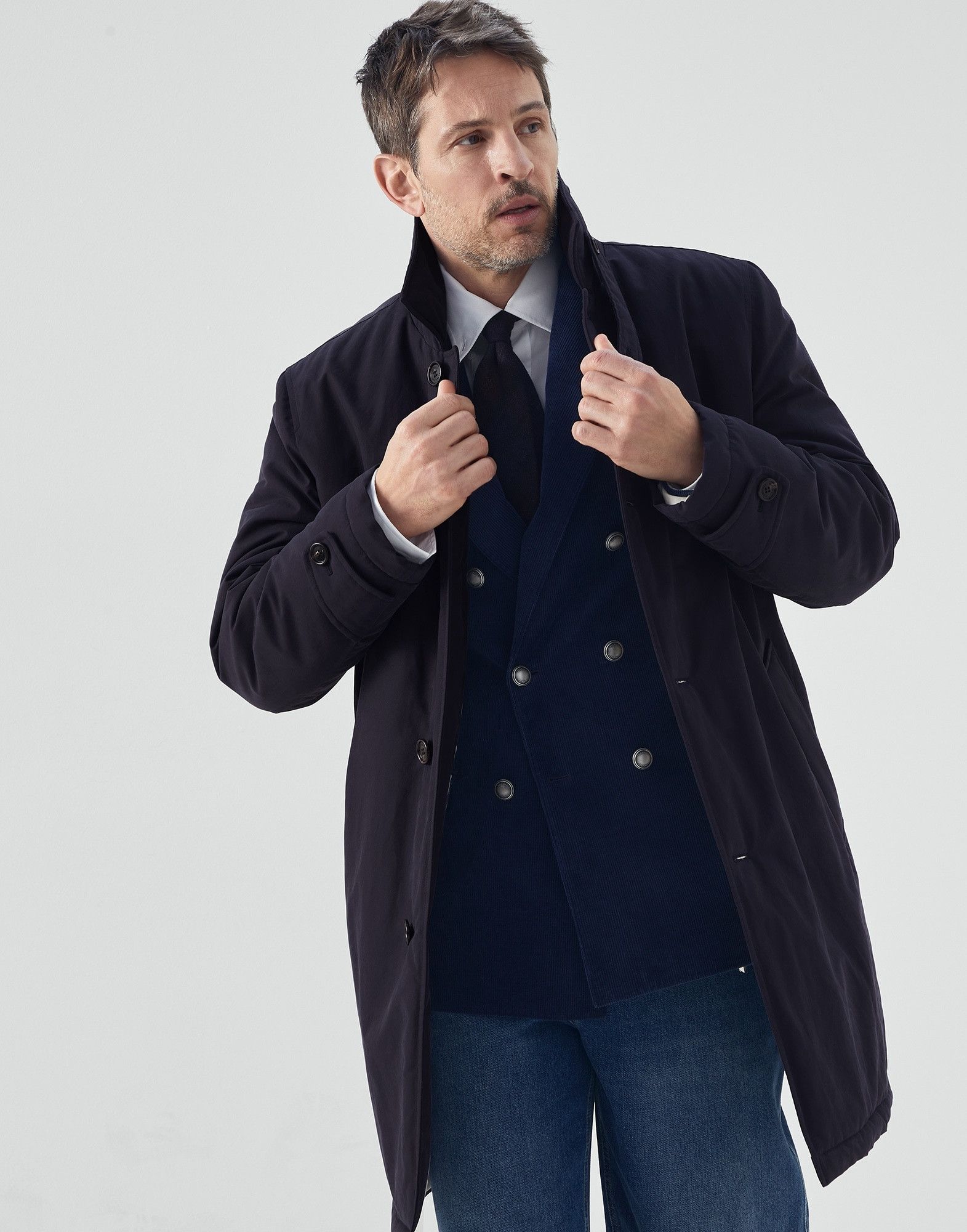 Brunello Cucinelli o1w1db10225 WR Padded Jacket in Navy Size US L / EU 52-54 / 3 - 4 Thumbnail