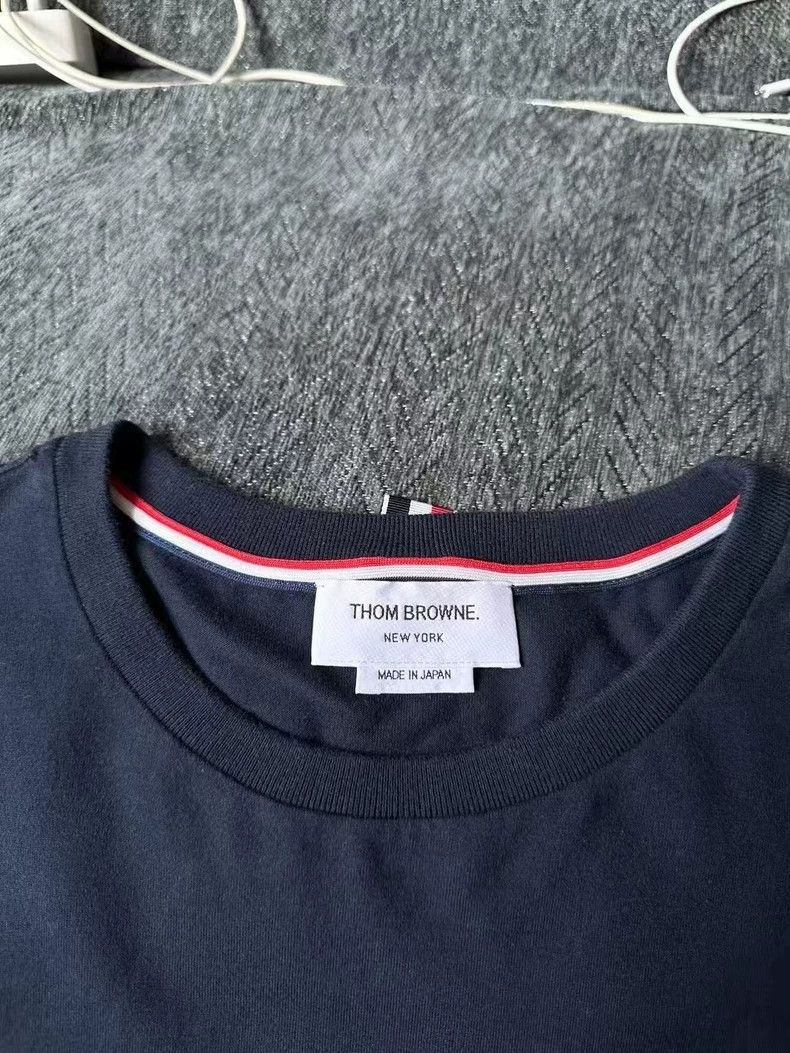 Thom Browne Thom Browne Blue long-sleeved hoodie Size US L / EU 52-54 / 3 - 3 Thumbnail