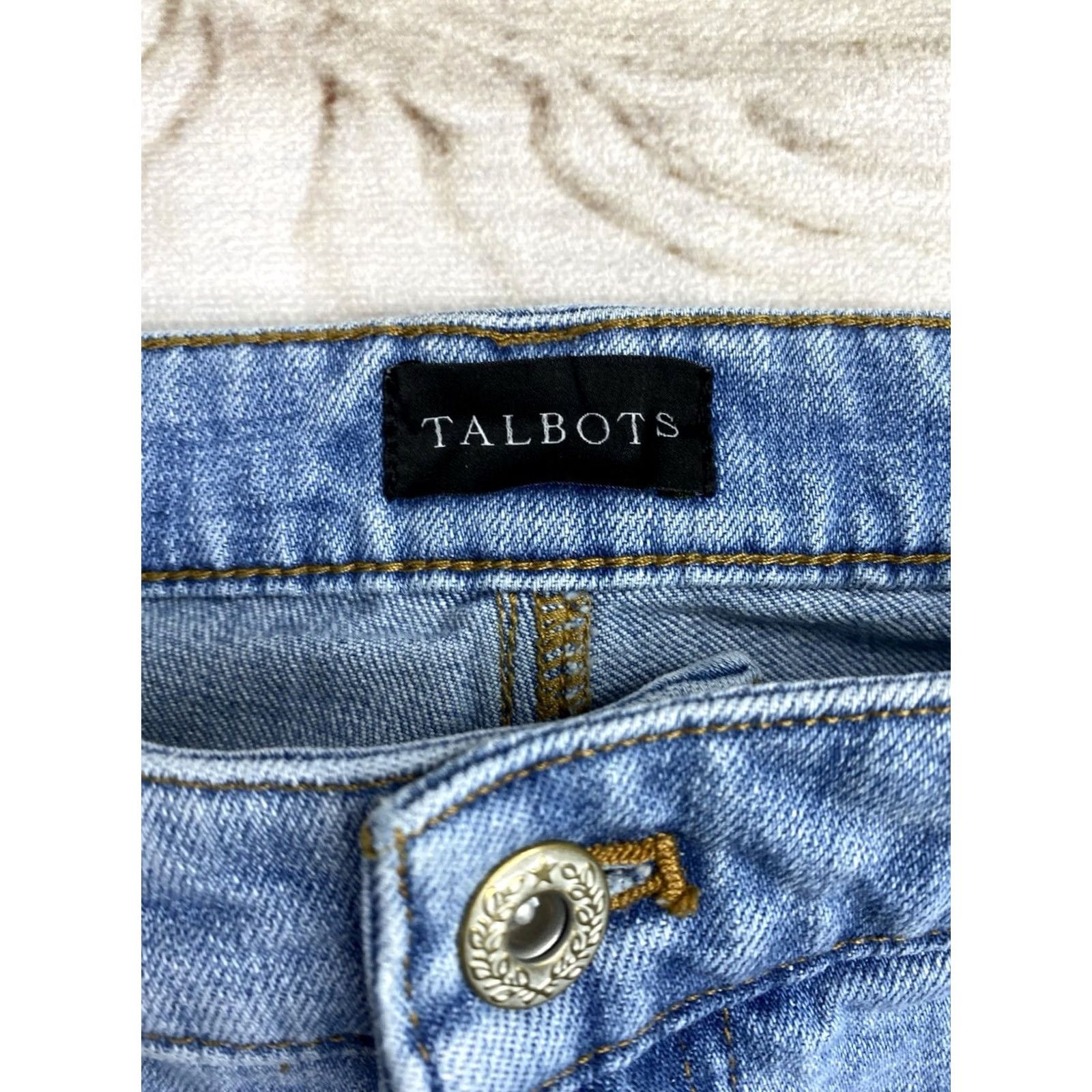 Talbots Talbots Jeans Womens 20W Blue Modern Ankle Jean High Waist Straight Light Wash Size 42" / US 20 - 6 Thumbnail