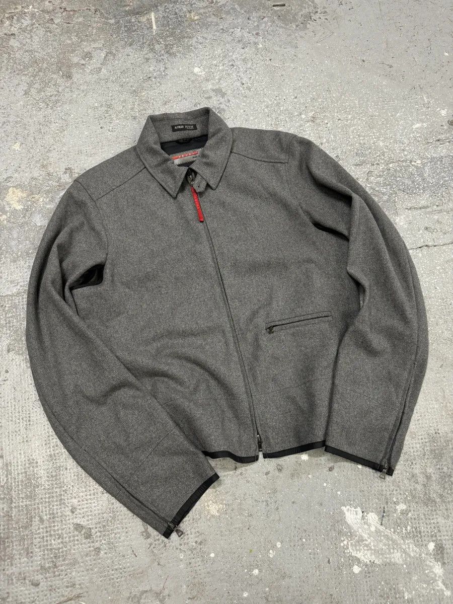 Prada 2000s Prada Wool Minimaliste Grey Jacket Size US L / EU 52-54 / 3 - 8 Thumbnail