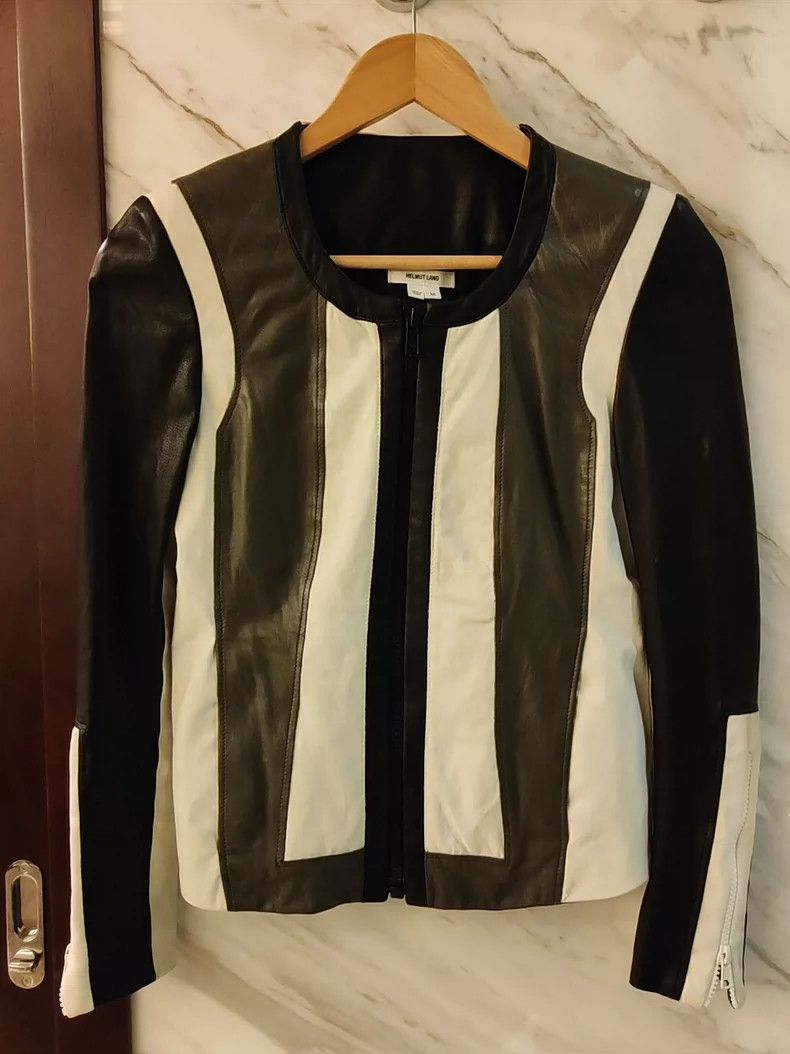 Helmut Lang HELMUT LANG Colorful short leather jacket Size M / US 6-8 / IT 42-44 - 1 Thumbnail