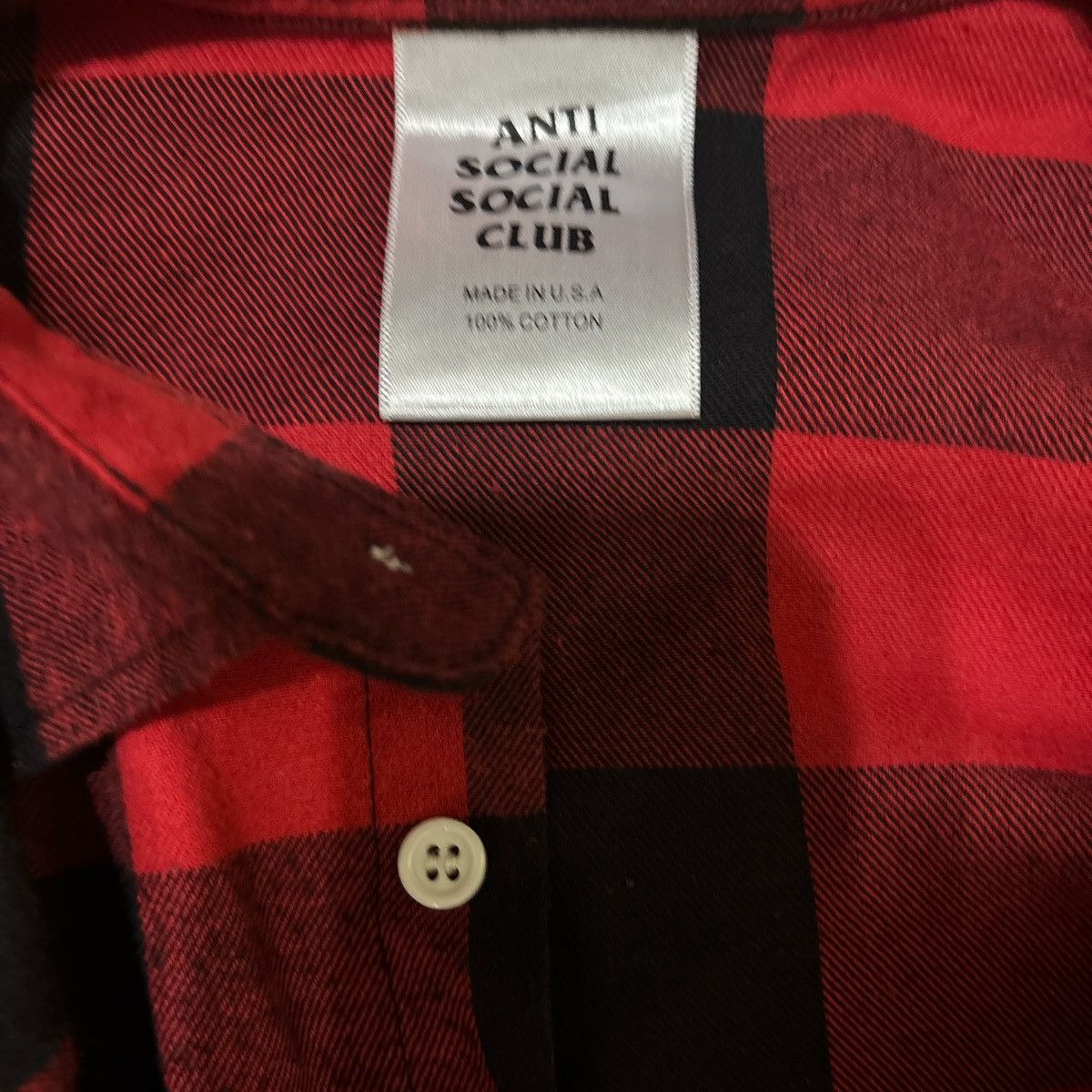 Anti Social Social Club Red Flannel Size US M / EU 48-50 / 2 - 3 Thumbnail
