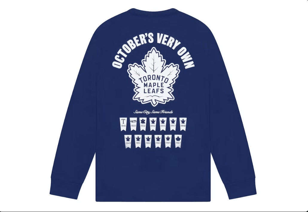 Drake OVO x NHL xToronto Maple Leafs Banner Longsleeve T-Shirt Size US L / EU 52-54 / 3 - 3 Thumbnail