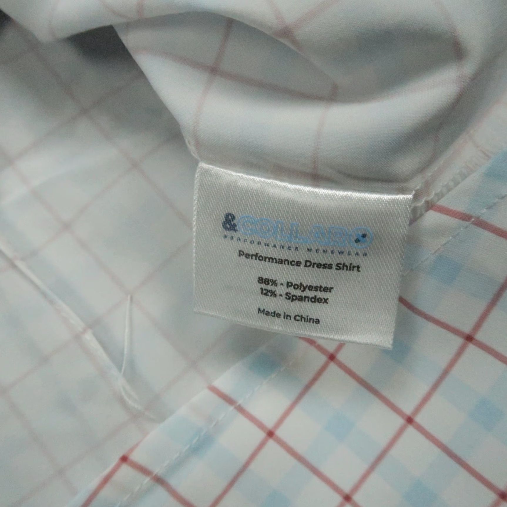 Vintage &Collar Shirt Men XL White Plaid Button-Up Long Sleeve Slim NWT Casual Business Travel Party/Cocktail Mens Size US XL / EU 56 / 4 - 6 Thumbnail