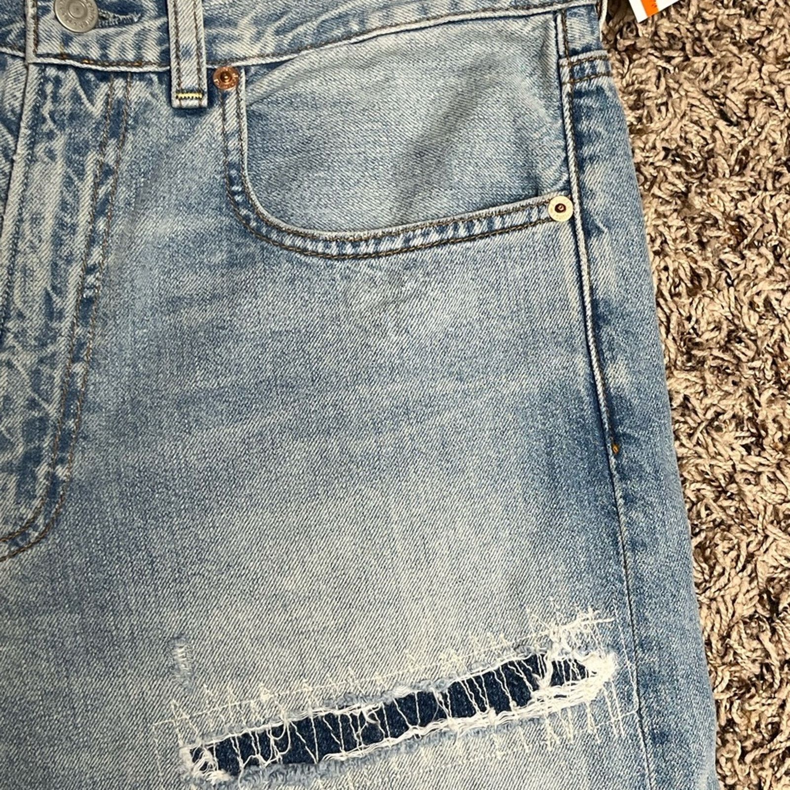 Other Deniminst Montauk NY Distressed Boyfriend Jean size 26 NWOT Size 26" / US 2 / IT 38 - 9 Thumbnail