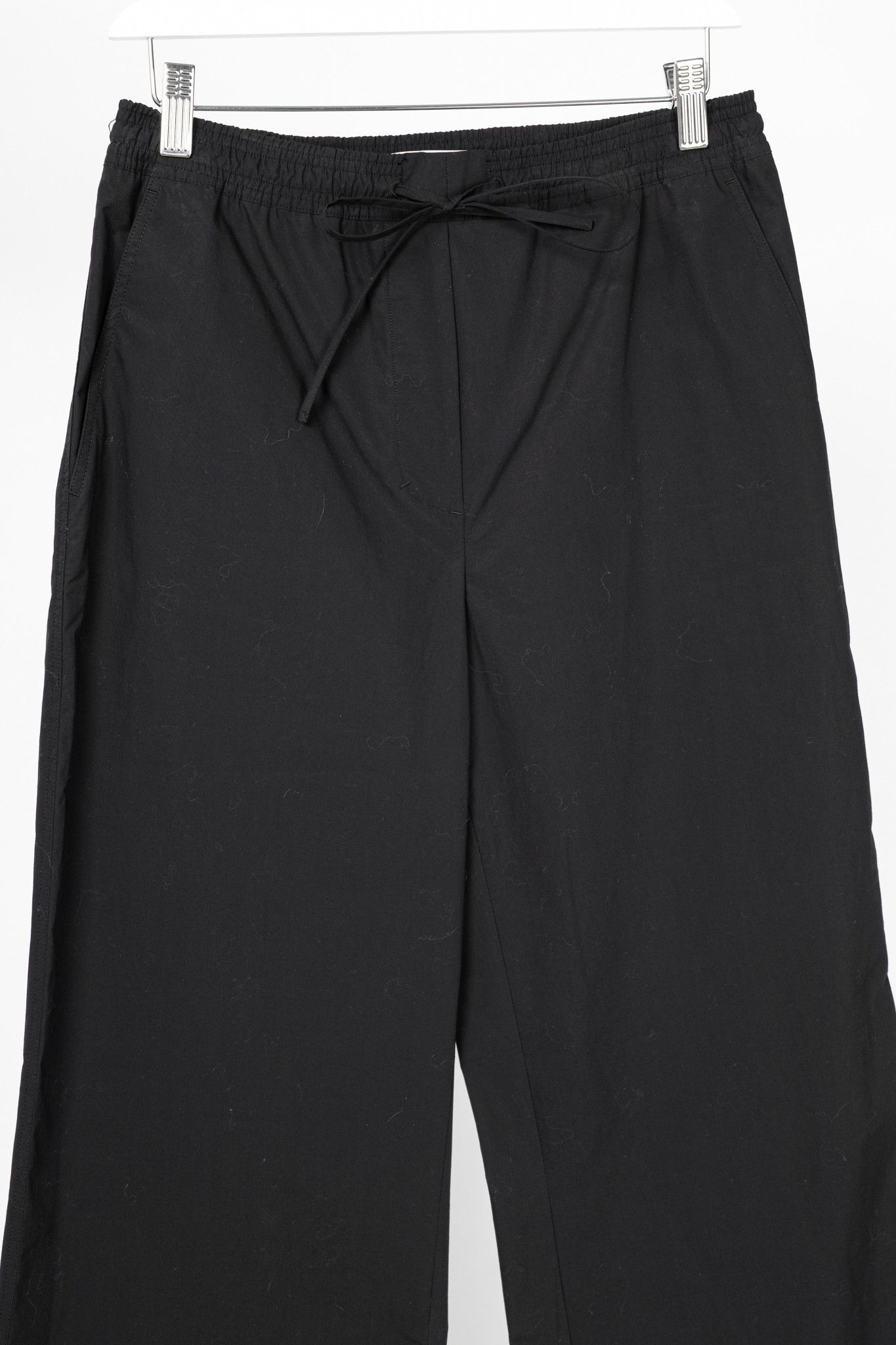 DOROTHEE SCHUMACHER Dorothee Schumacher Poplin Power Black Cotton Flared Pants Size 27" / US 4 / IT 40 - 3 Thumbnail
