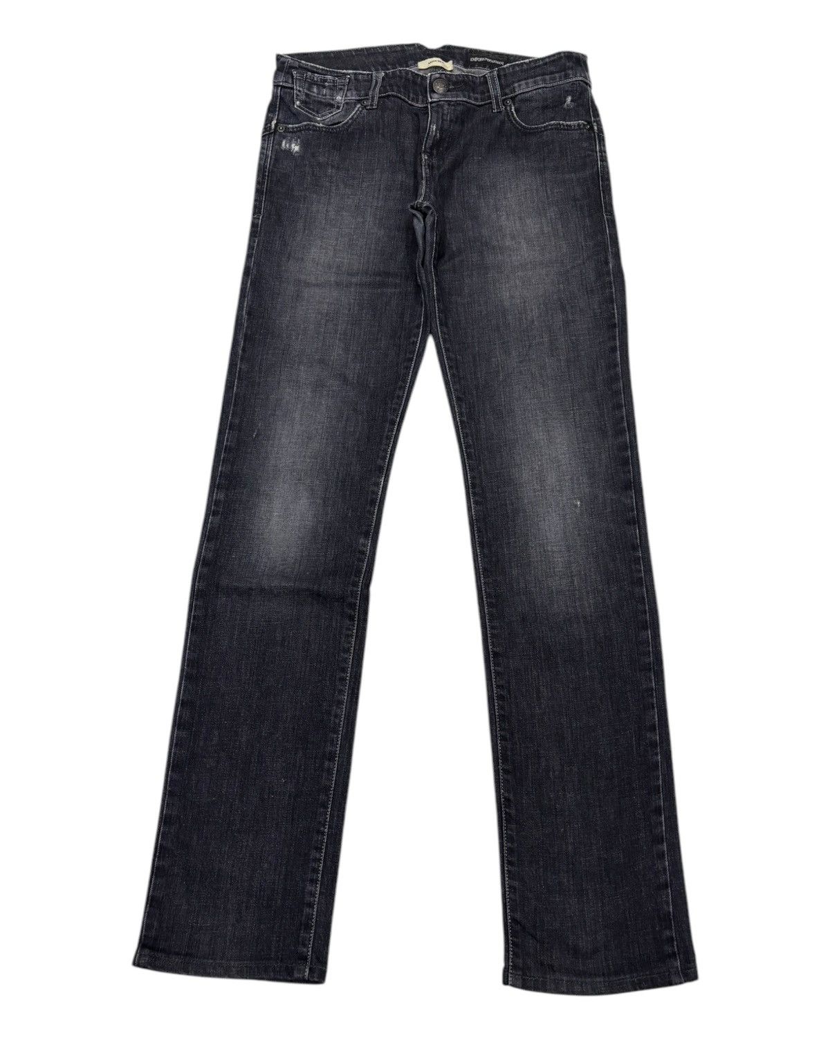 Armani × Emporio Armani × Giorgio Armani Vintage Emporio Armani Black Distressed Skinny Jeans Size 30" / US 8 / IT 44 - 5 Thumbnail
