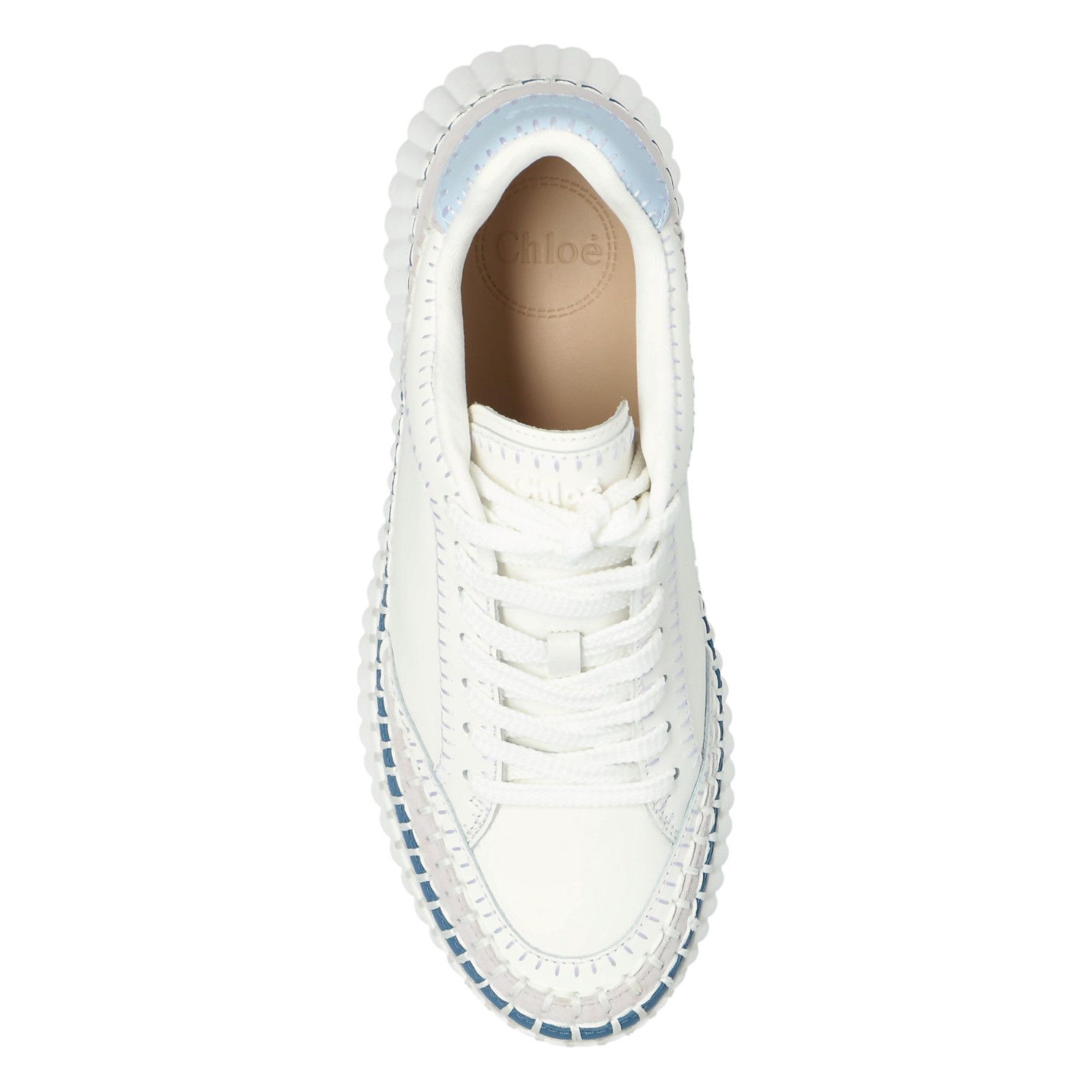Chloe Chloe Platform White Leather Sneakers New & Authentic (Euro Size US 9 / IT 39 - 4 Thumbnail