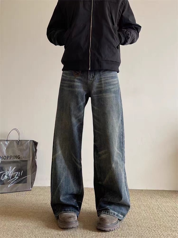 Jean Loose-fit blue distressed jeans Size US 34 / EU 50 - 2 Thumbnail