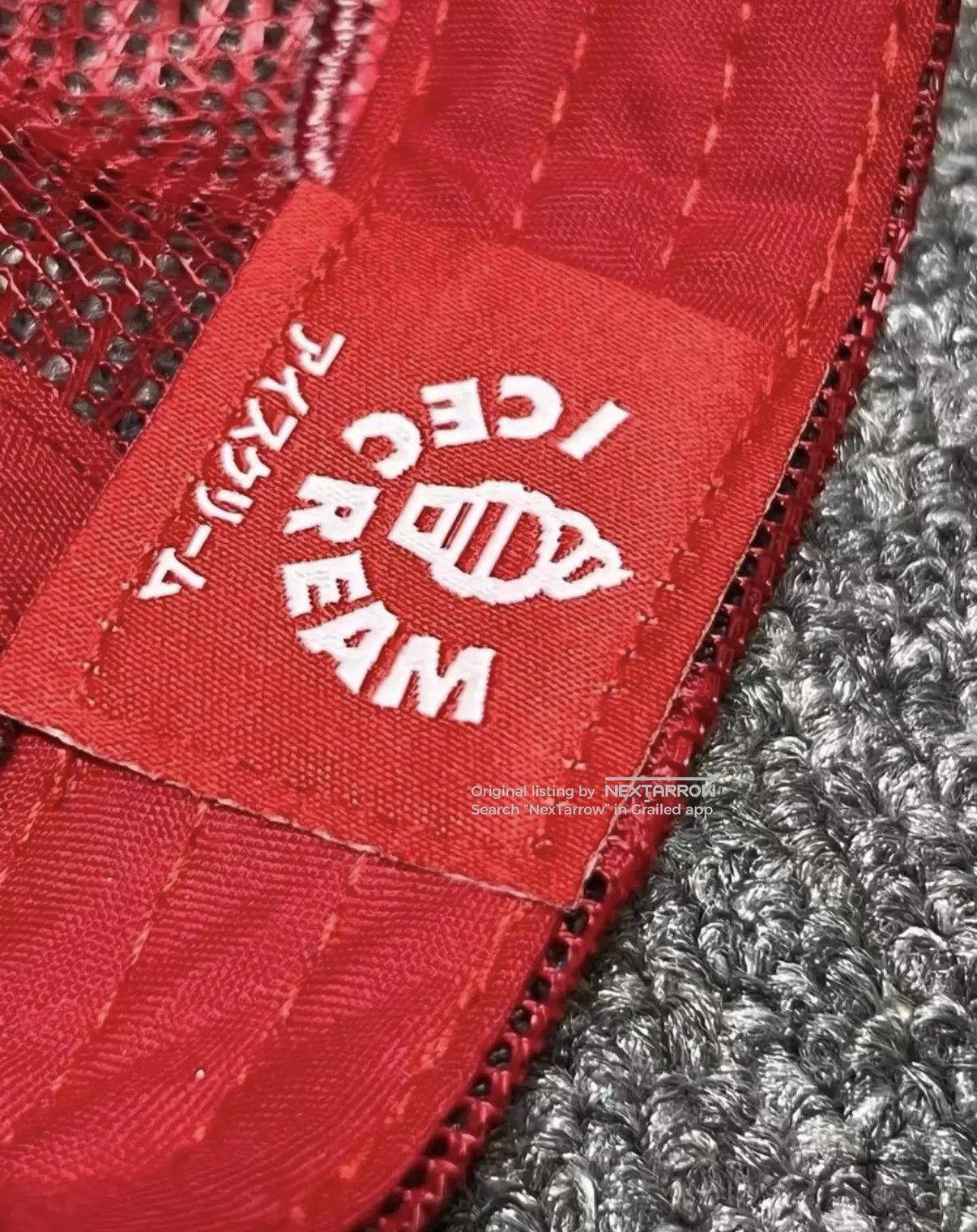 Bbc Icecream Flying Dog Trucker Hat in Red, Men's — image 3 of 4