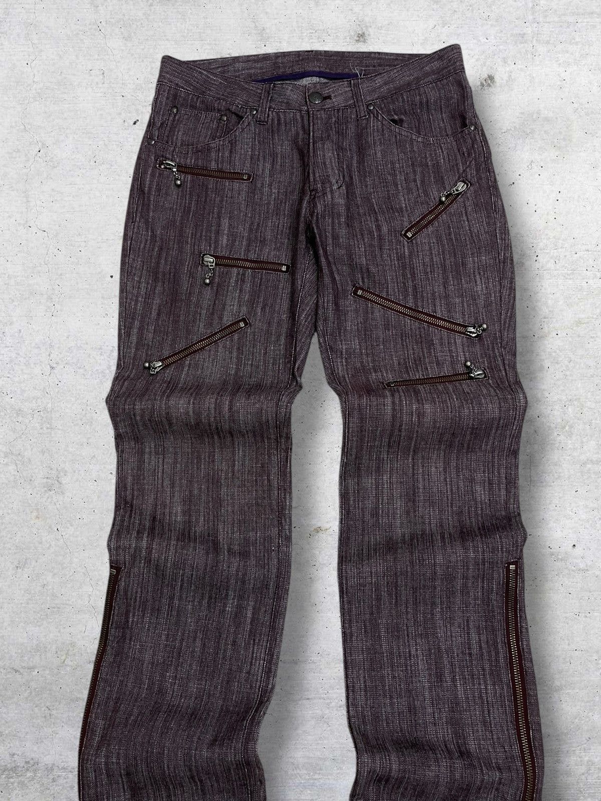Japanese Brand CUSTOM CULTURE JAPAN DESIGNER 1990S PUNK MULTIZIP RARE DENIM Size US 30 / EU 46 - 4 Thumbnail