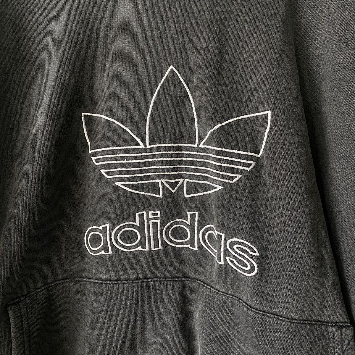 Vintage Grey Adidas Hoodie