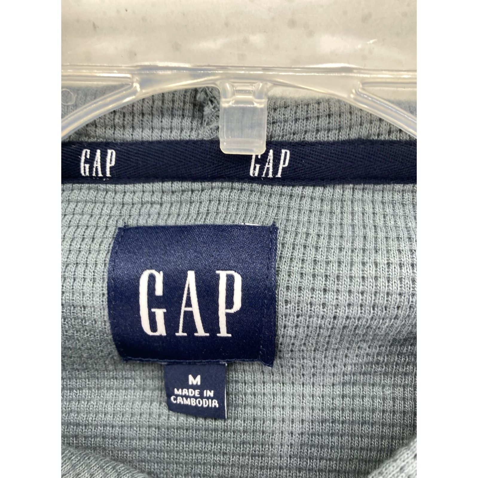 Gap VINTAGE Gap Waffle Henley Hoodie Shirt Men Medium Gray Long Sleeve Pullover Casual NWT Size US M / EU 48-50 / 2 - 7 Thumbnail