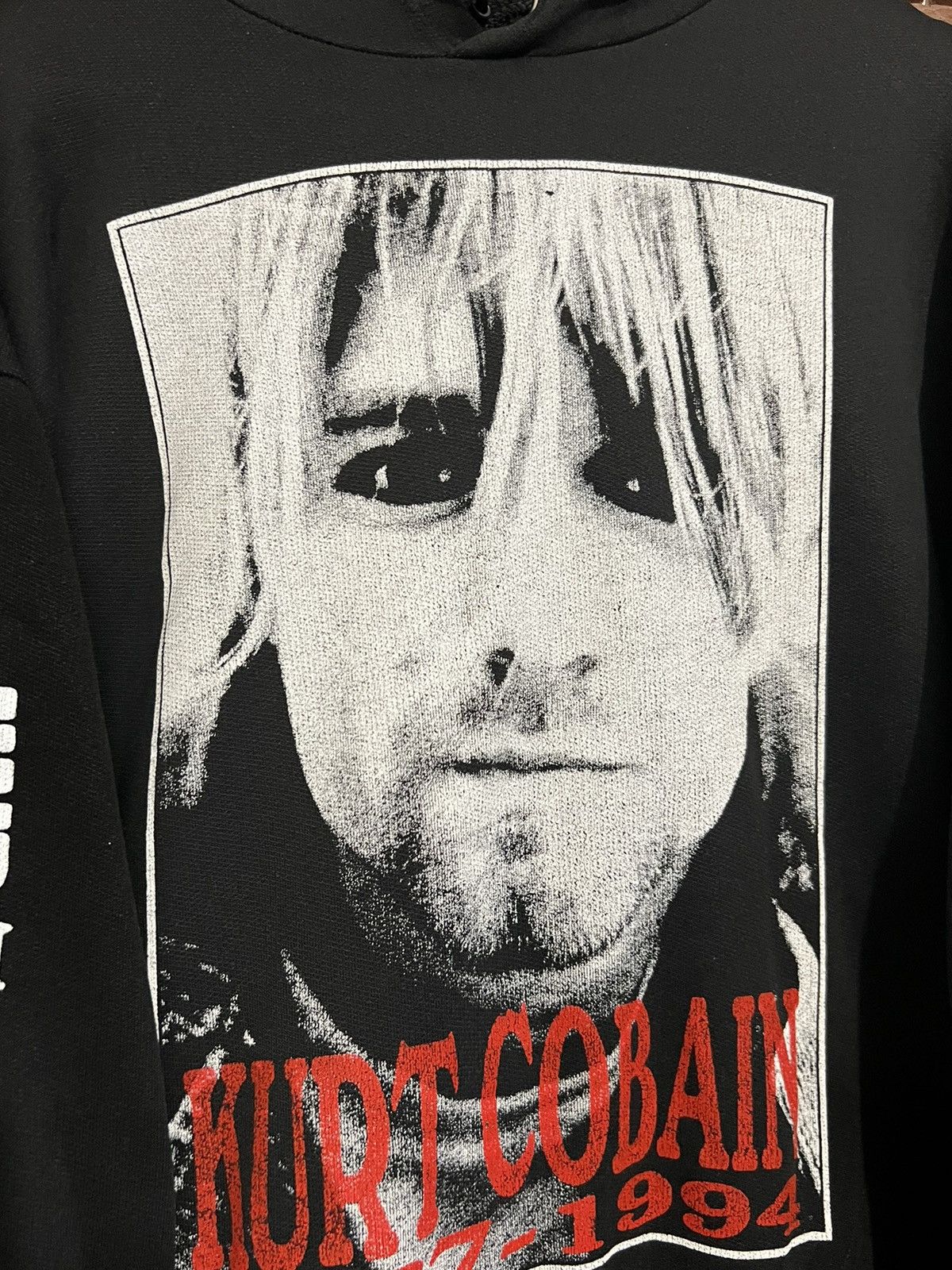 Band Tees Rare Vintage Kurt Cobain Nirvana Hoodie Grunge Band Hype 90s Size US XL / EU 56 / 4 - 3 Thumbnail