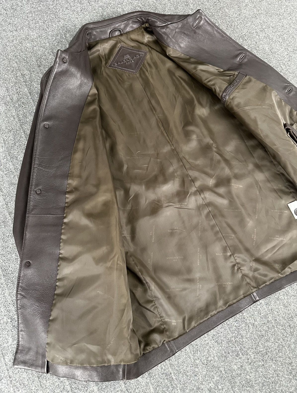 Balenciaga Balenciaga - Nicolas Ghesquiere 1998 Leather Blazer Jacket Size US L / EU 52-54 / 3 - 7 Thumbnail