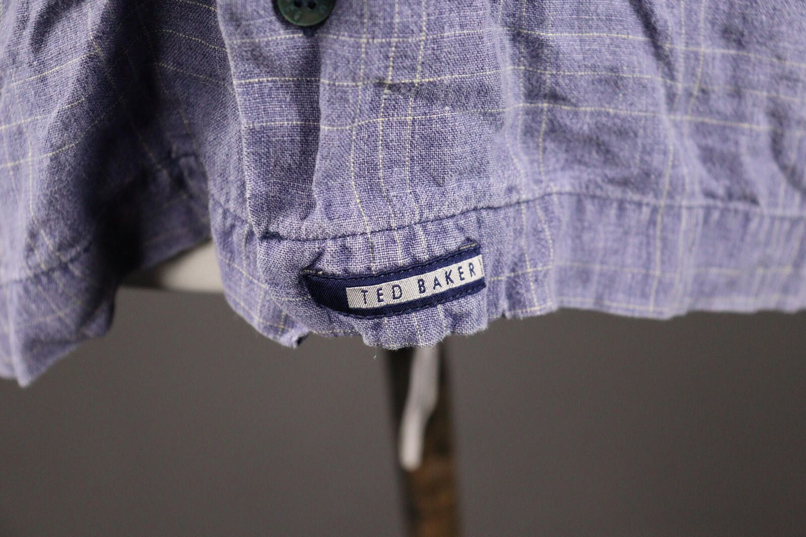 Ted Baker Ted Baker Shirt Specialist Linen Check Shirt Size 4 Size US M / EU 48-50 / 2 - 5 Thumbnail