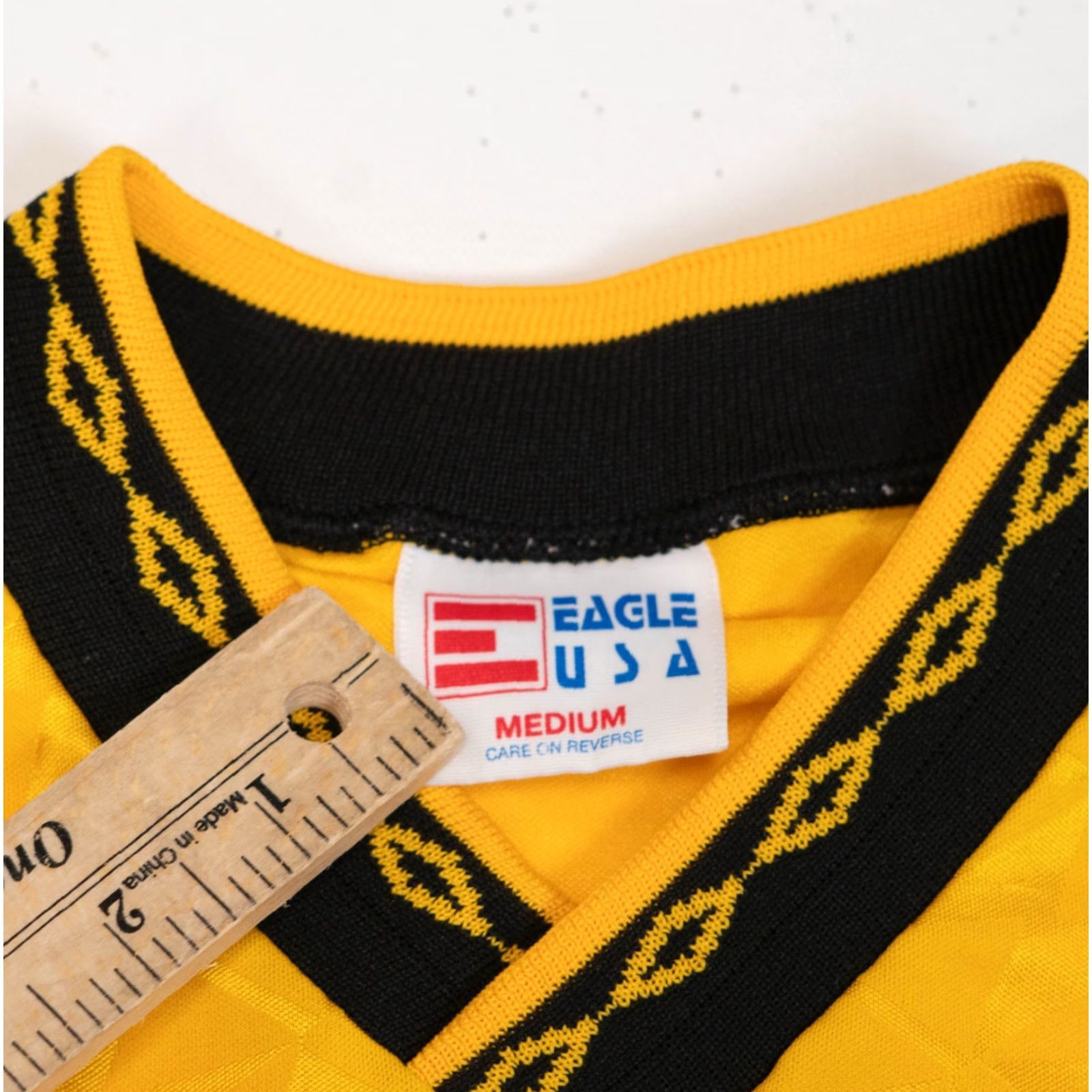 Vintage VINTAGE Swansboro Soccer Jersey Yellow M Medium Geometric Futbol USA 90s Sport Football Soccer Shirt Womens Mens Polo VTG Size US M / EU 48-50 / 2 - 4 Thumbnail