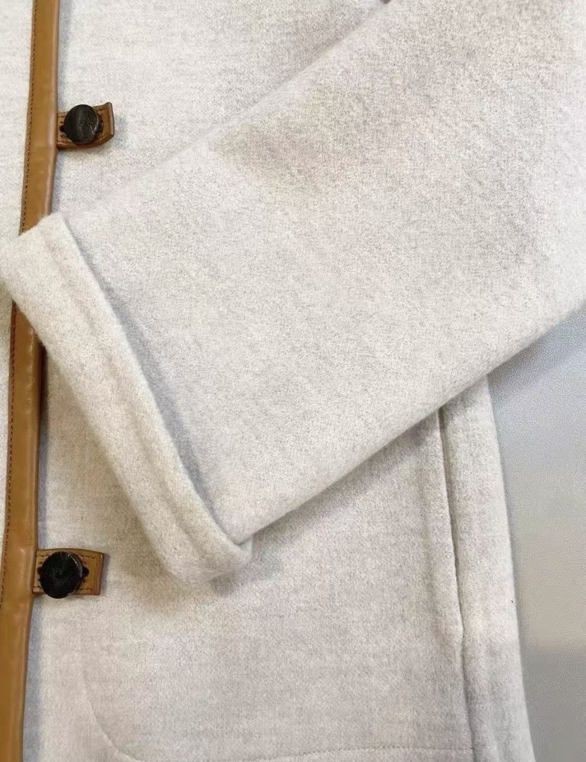Hermes Hermès Classic Oatmeal Double-Faced Wool Jacket J33 Size XS / US 0-2 / IT 36-38 - 5 Thumbnail