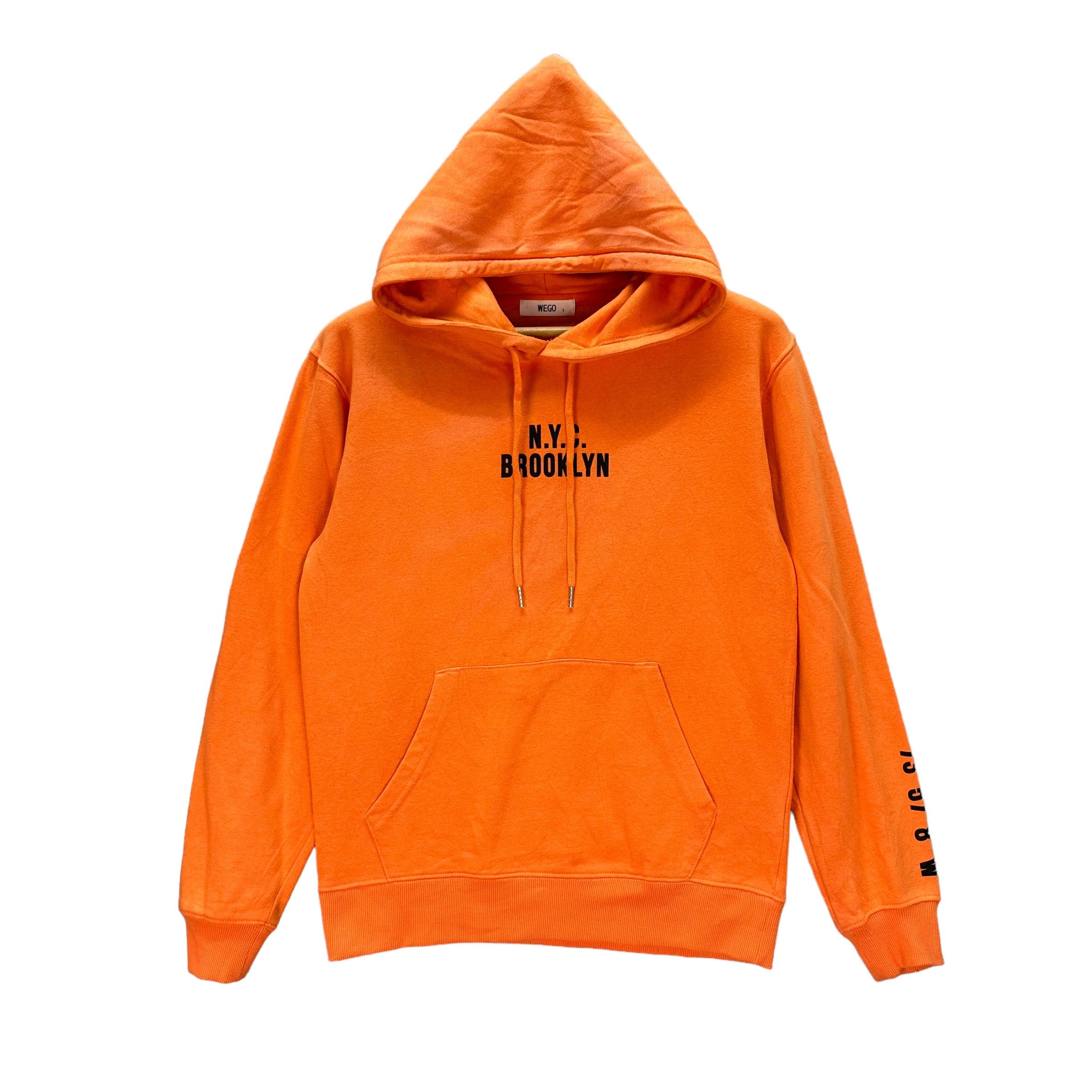 Japanese Brand WEGO NYC BROOKLYN EAST COAST PULLOVER ORANGE HOODIE #9096-56 Size US S / EU 44-46 / 1 - 1 Thumbnail