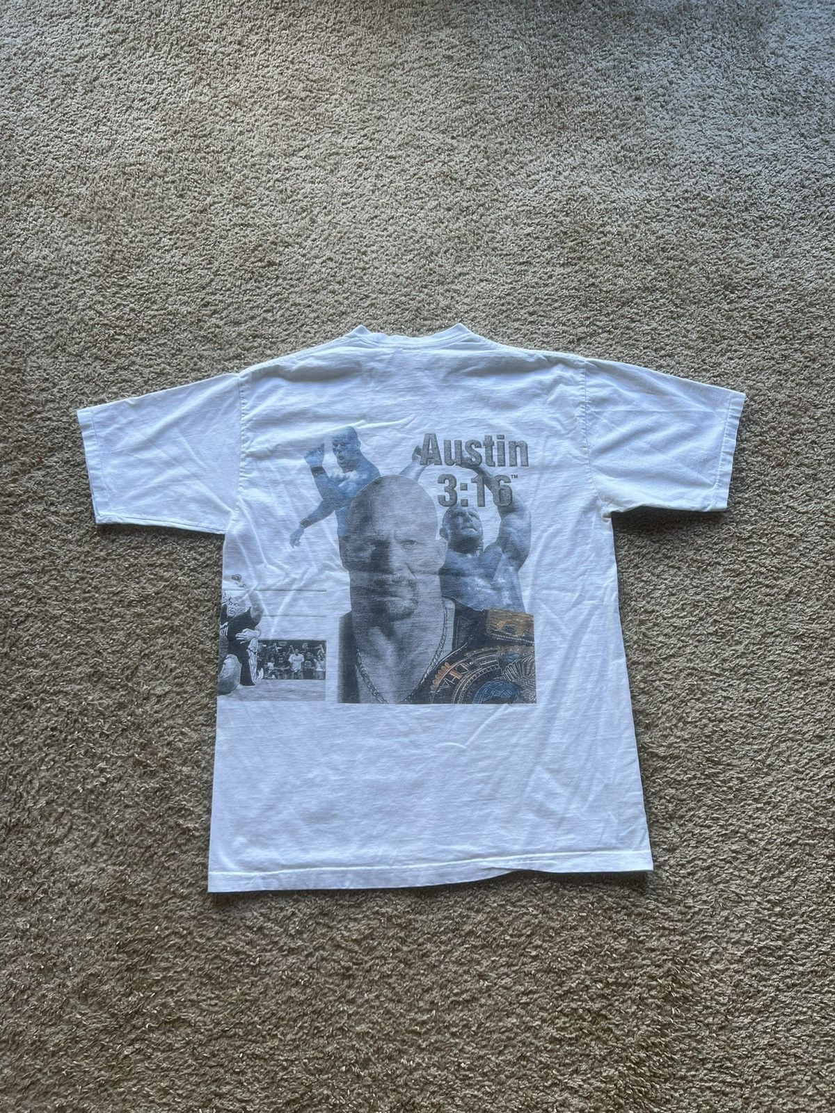 WWE × WWF Vintage Stone Cold wwf wrap around shirt Size US L / EU 52-54 / 3 - 2 Thumbnail