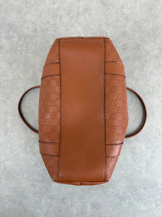 Gucci Gucci Light Camel Brown Leather Monogram Bag Size ONE SIZE - 8 Thumbnail