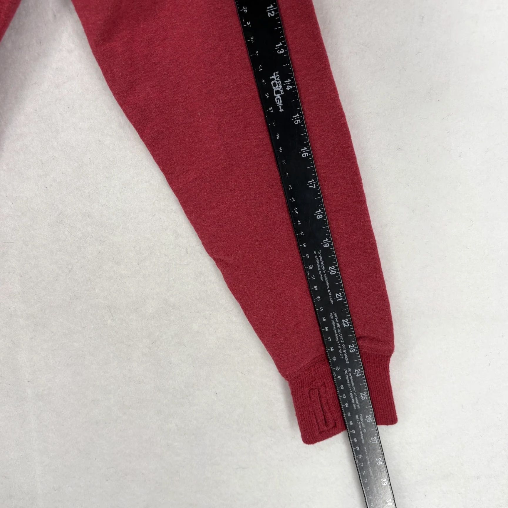 Vintage L.L.Bean Cozy Pullover Womens Large Red Cowl Neck Kangaroo Pocket Stretch Fleece Sweatshirt Size L / US 10 / IT 46 - 7 Thumbnail