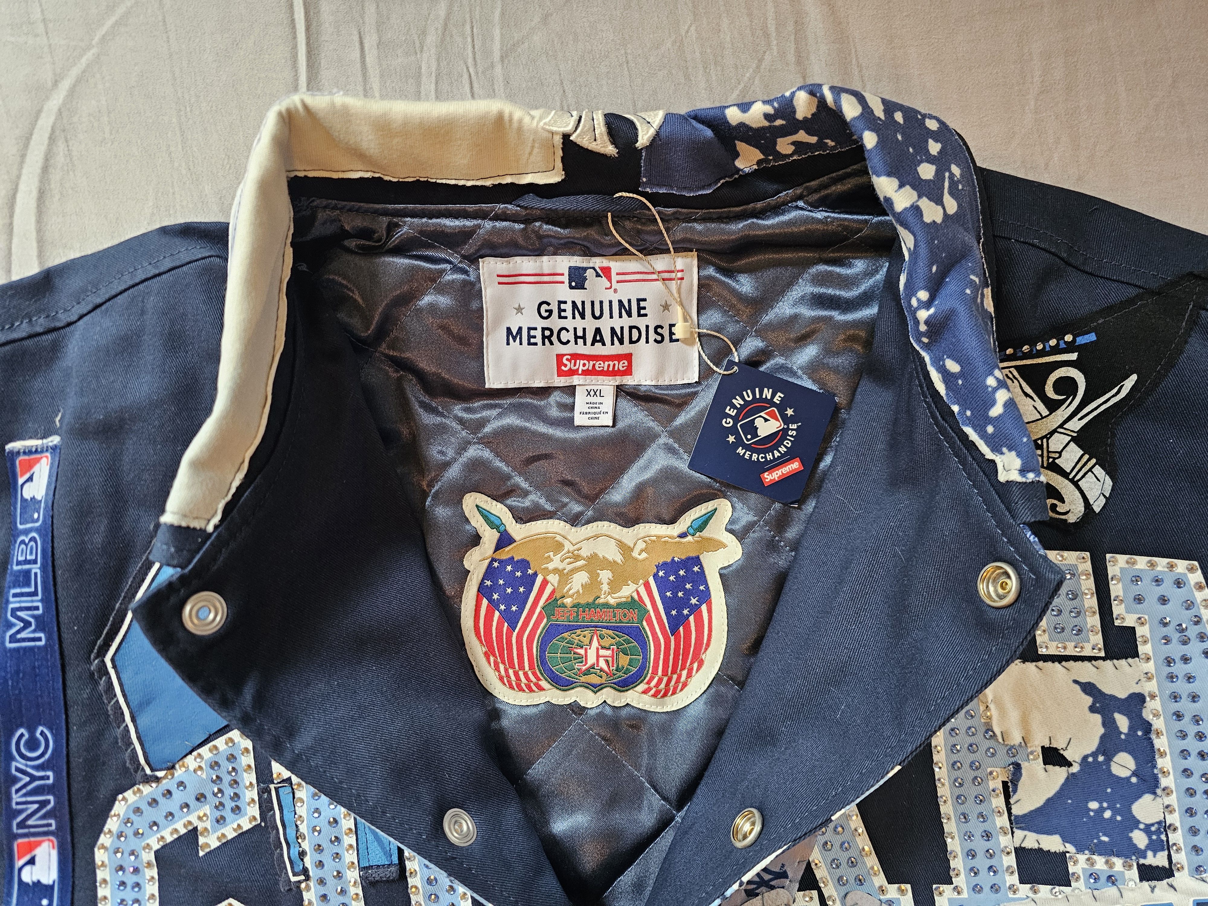 Supreme Supreme Jeff Hamilton New York Yankees Varsity Jacket Size US XXL / EU 58 / 5 - 3 Thumbnail