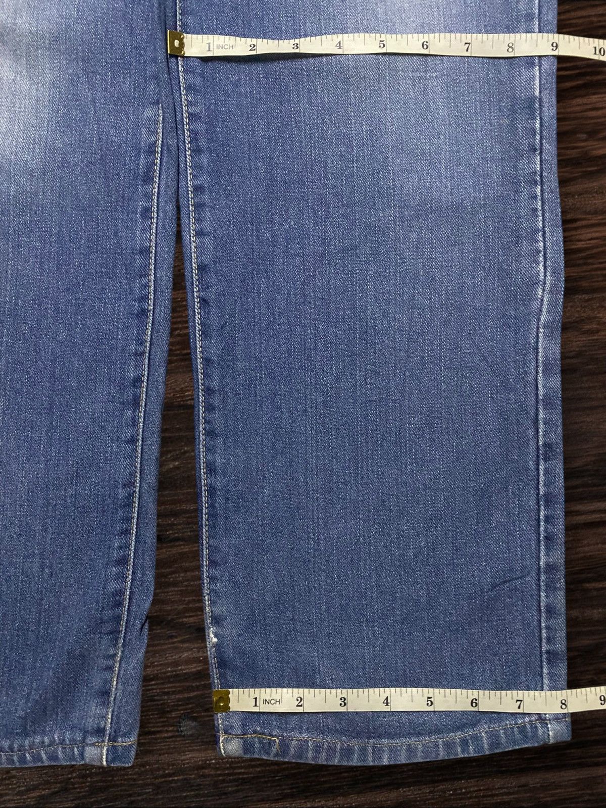 Japanese Brand Vintage Japanese Brand Edwin 703 Blue Wash Distressed Jeans Size US 30 / EU 46 - 15 Thumbnail
