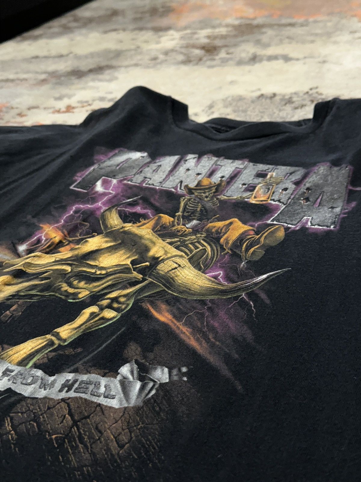 Band Tees × Vintage Vintage Pantera Cowboys From Hell T-Shirt Size US XL / EU 56 / 4 - 4 Thumbnail