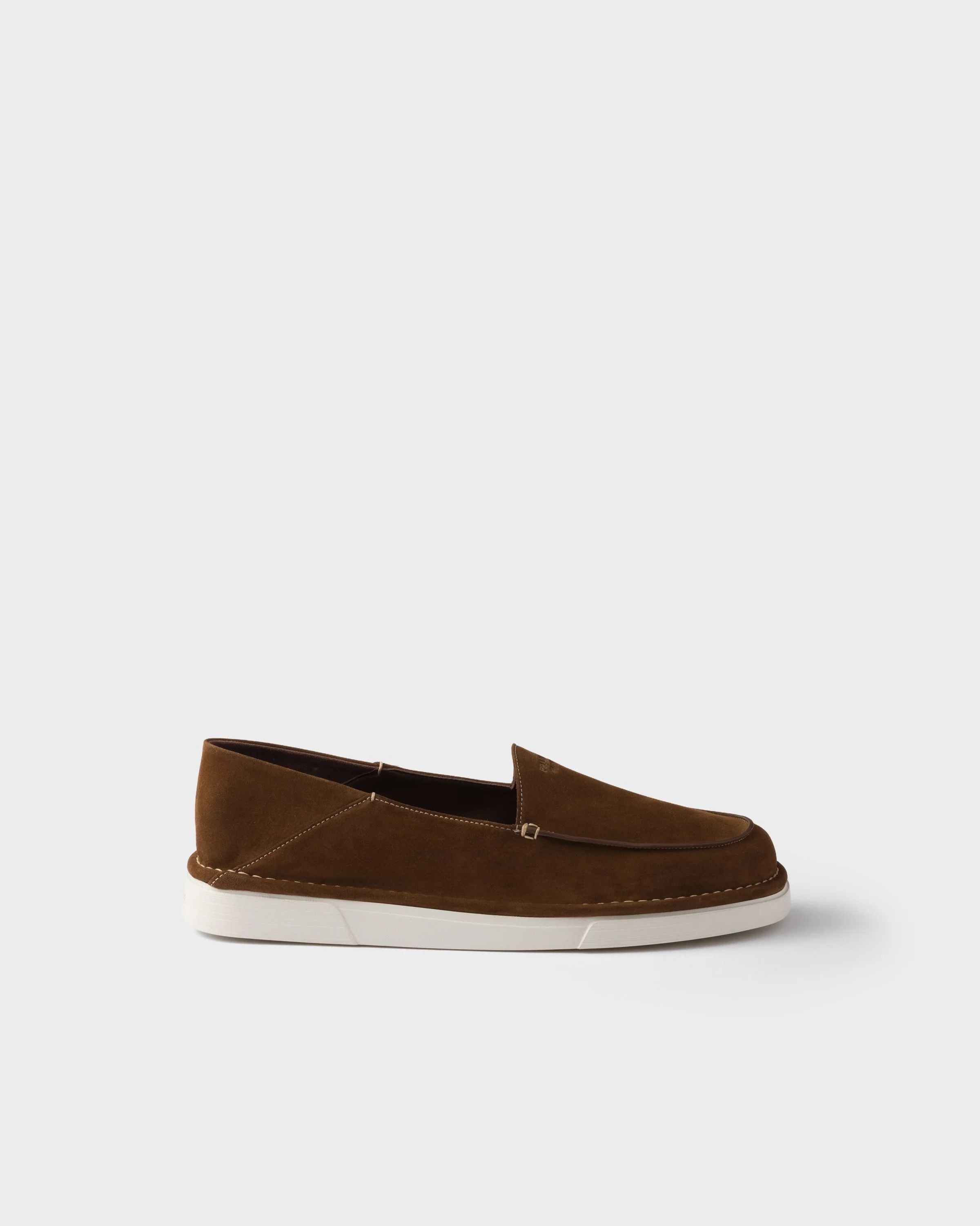 Prada o1mt1gz0526 Suede Slip-Ons in Brown Size US 10 / EU 43 - 1 Thumbnail