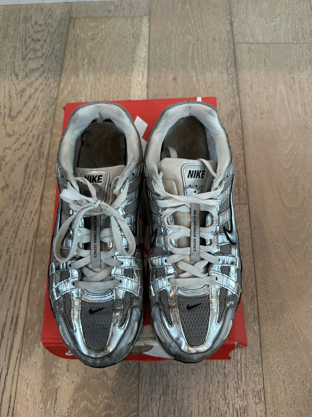 Nike Nike P-6000 Metallic Silver Size US 12 / EU 45 - 2 Thumbnail