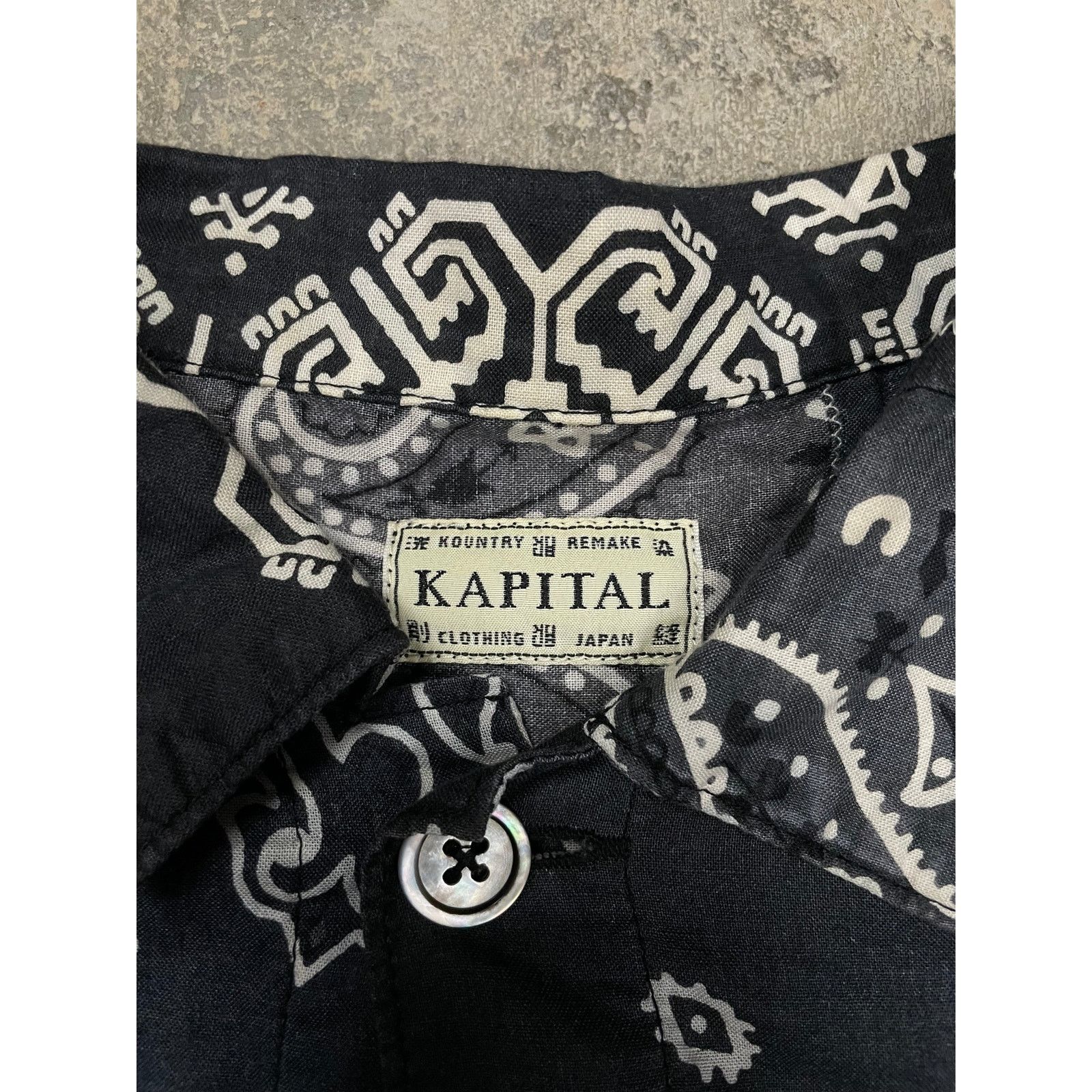 Kapital Kapital Button Up Navy Used XXL (Fits Large) Size US XXL / EU 58 / 5 - 2 Thumbnail