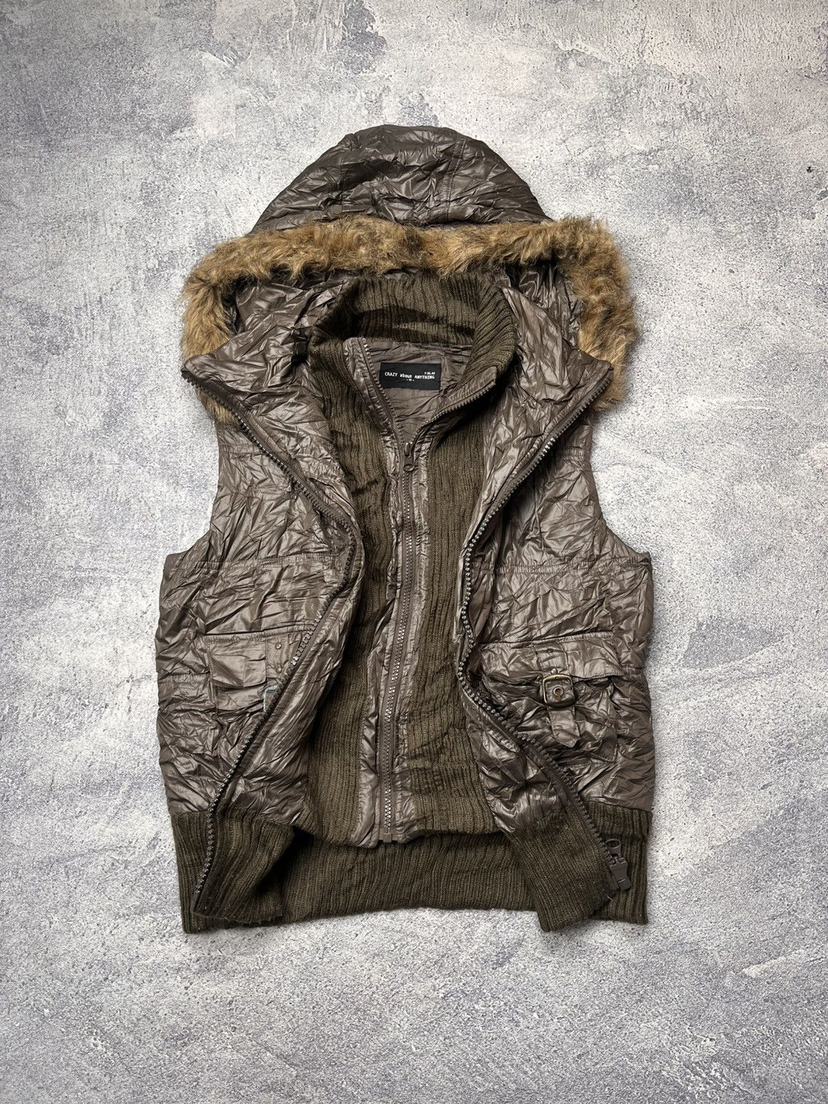 If Six Was Nine Faux Fur Puffer Vest Crazy About Anything Size US M / EU 48-50 / 2 - 2 Thumbnail