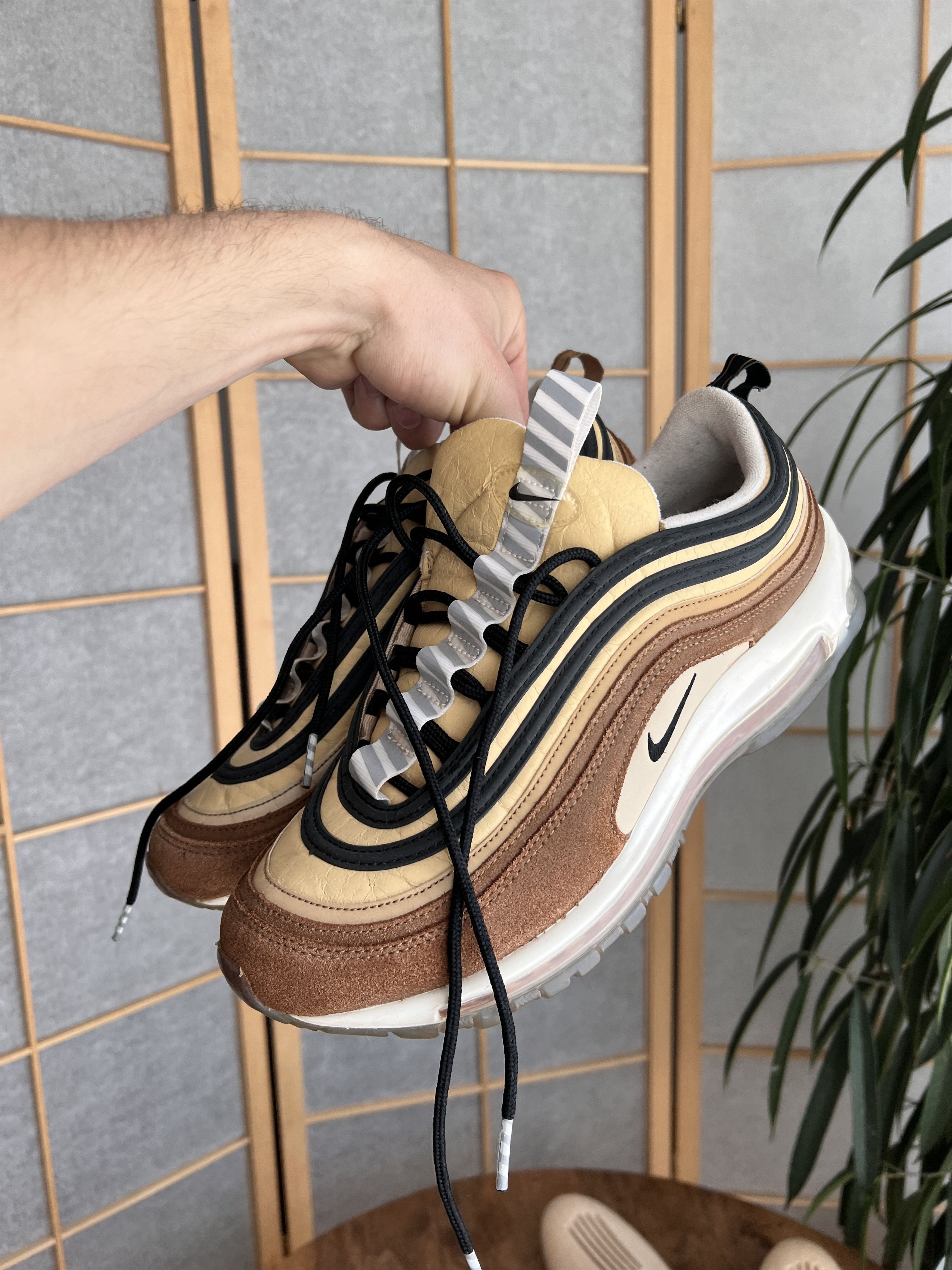Nike Crazy! Nike Air Max 97 Barcode sneakers Elemental Gold shoes Size US 10.5 / EU 43-44 - 21 Thumbnail