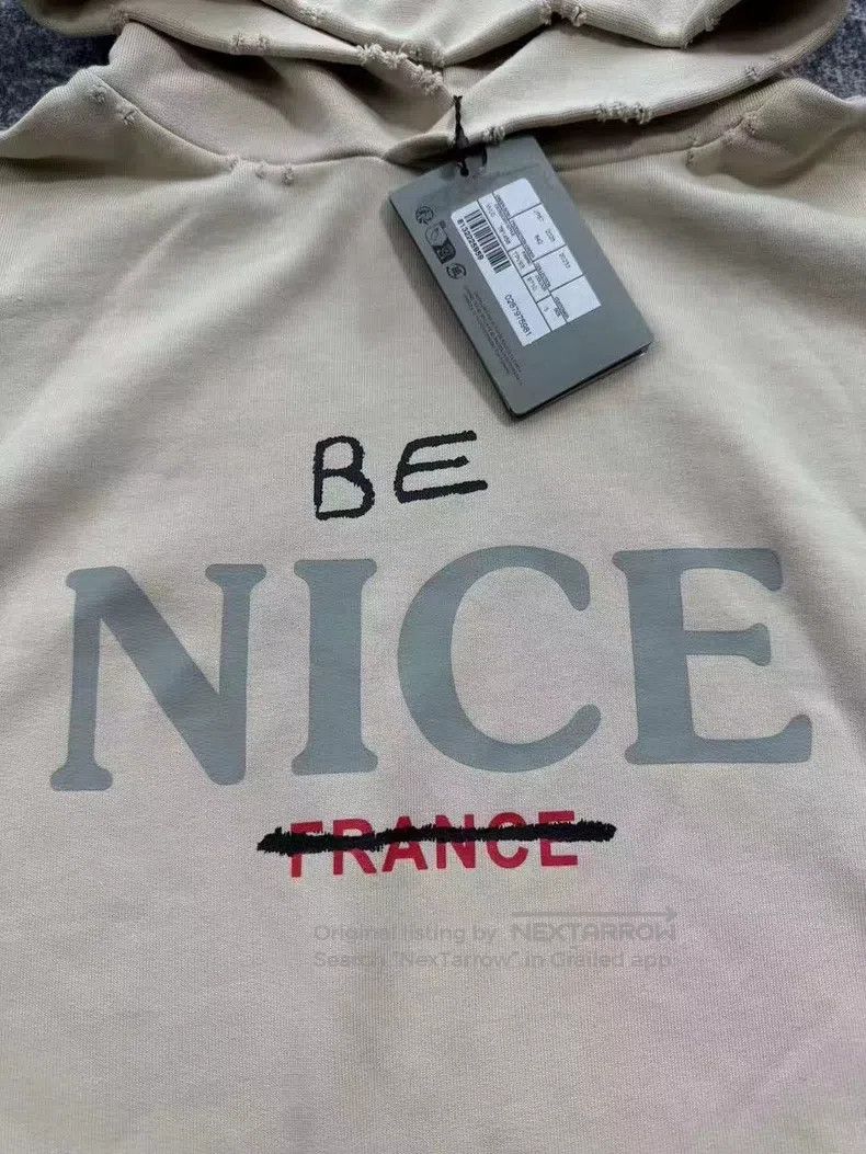 Balenciaga Balenciaga Be Nice Beige Sweatshirt Size US L / EU 52-54 / 3 - 3 Thumbnail